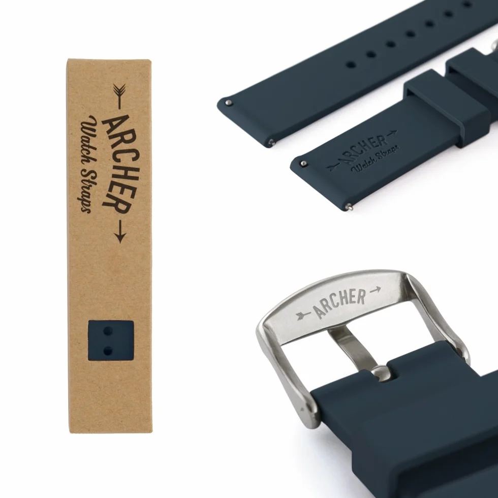 Archer Watch Straps - Correas de Reloj de Silicona Suave de Liberación Rápida