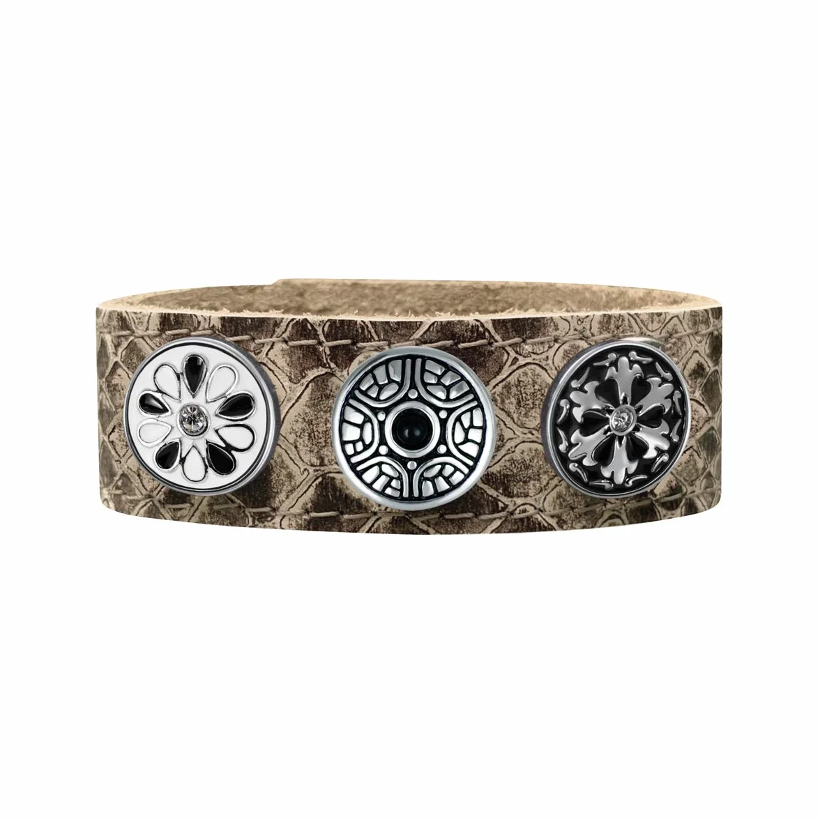 Eligo Joyería pulsador Click botón ornamento acero inoxidable 18mm para pulseras Chunk