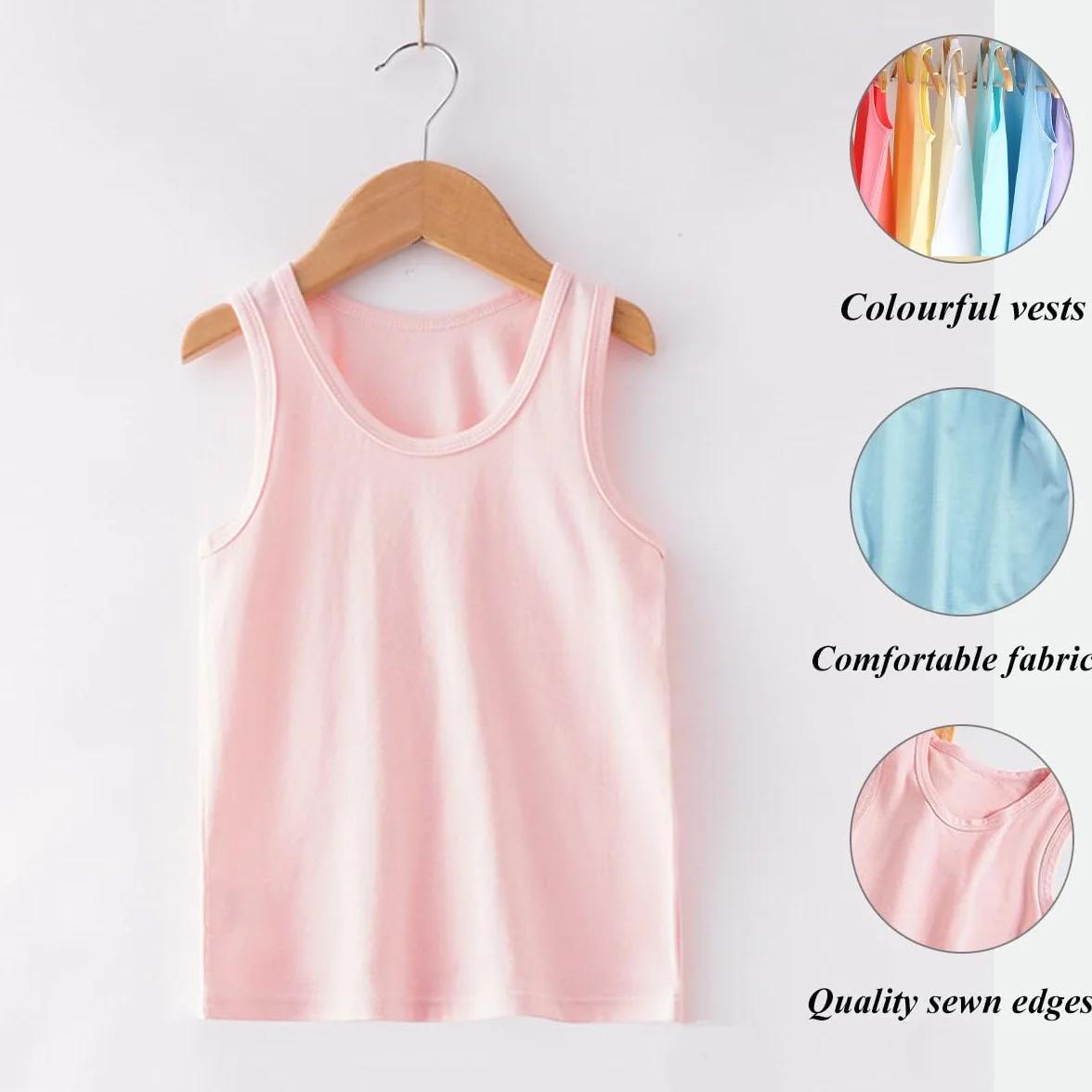 Paquete de 5 Chalecos Tipo Camisola para niñas, Camisetas Interiores Suaves sin Mangas para niños, Camisetas sin Mangas Lisas, Ropa de Baile de Gimnasia de Ballet con Espalda Cruzada
