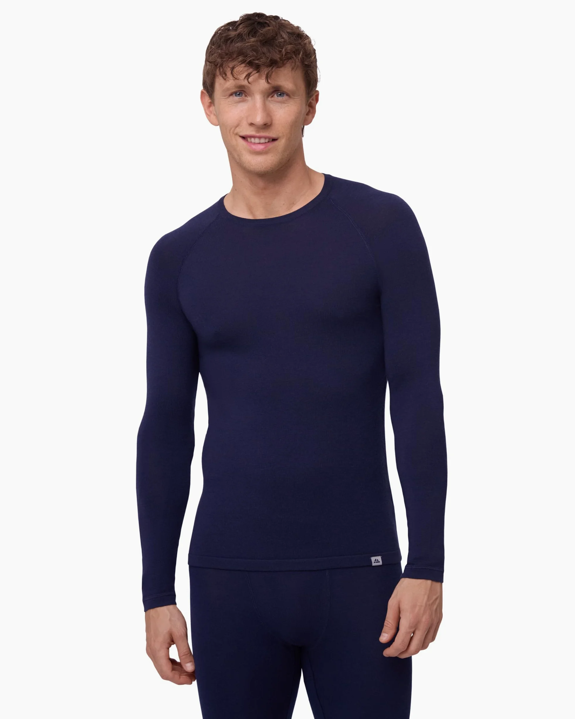 DANISH ENDURANCE Camiseta Térmica Lana Merino Hombre Dark Azul Marino 3XL | Camiseta Térmica de Lana Merino 180g/m², Cálida y Transpirable con Ajuste Ergonómico, para Senderismo, Esquí y Uso en Casa