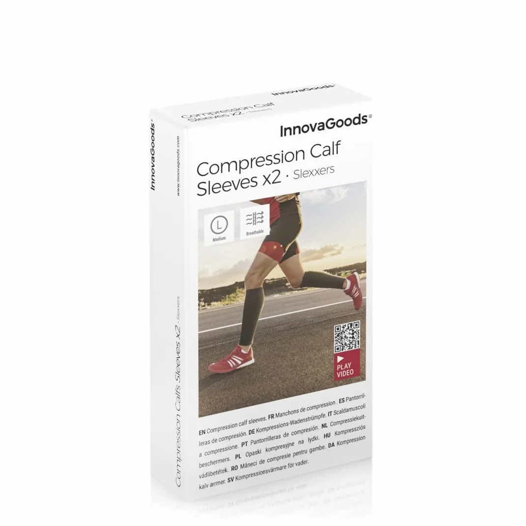 InnovaGoods Slexxers Pantorrilleras Deportivas de Compresión Unisex adulto (Pack de 1)