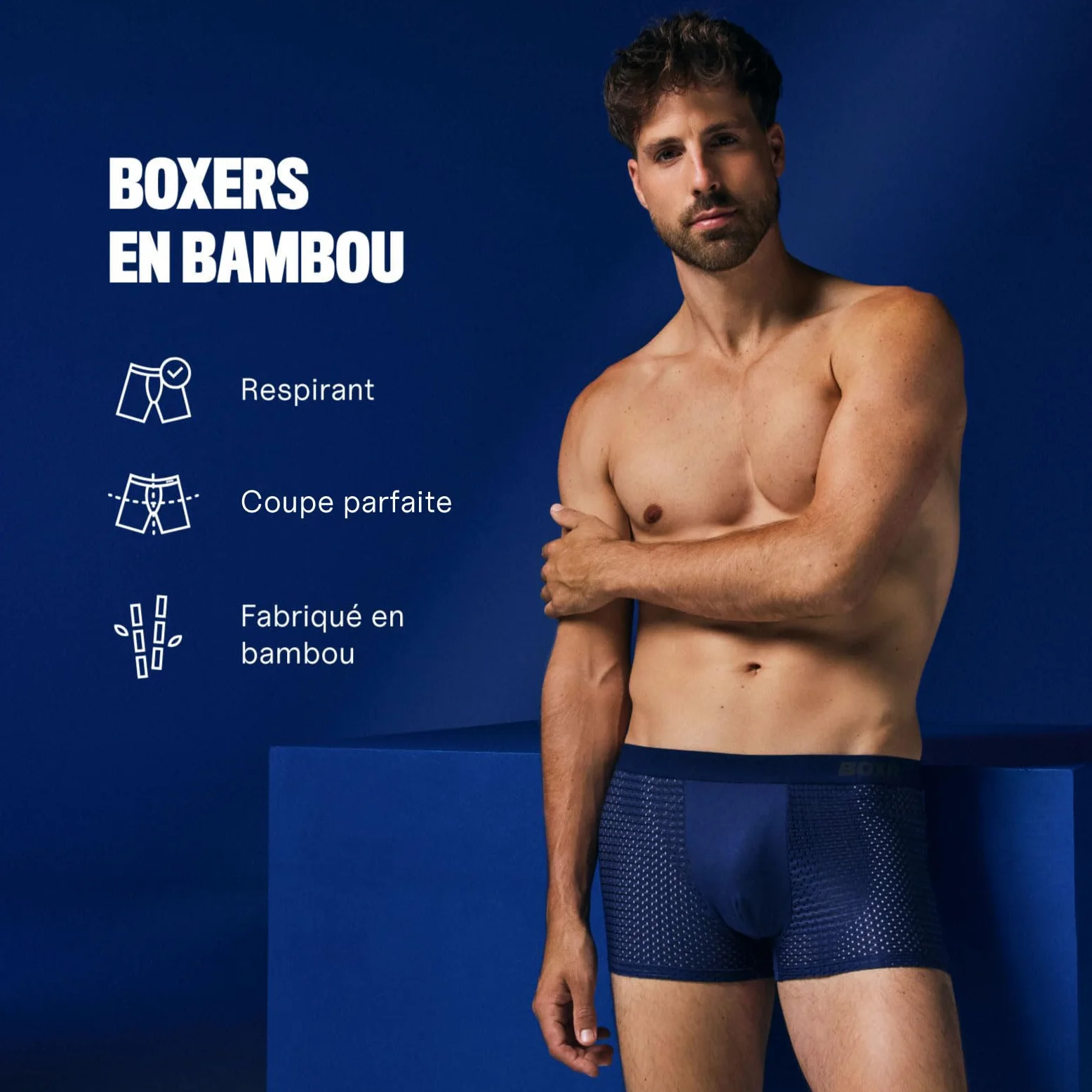 BOXR - Calzoncillos tipo bóxer de bambú para hombre, paquete de 4 unidades, transpirables y ultrasuaves, respetuosos con la piel y elásticos, ajuste perfecto, ropa interior para hombre, perfectos para