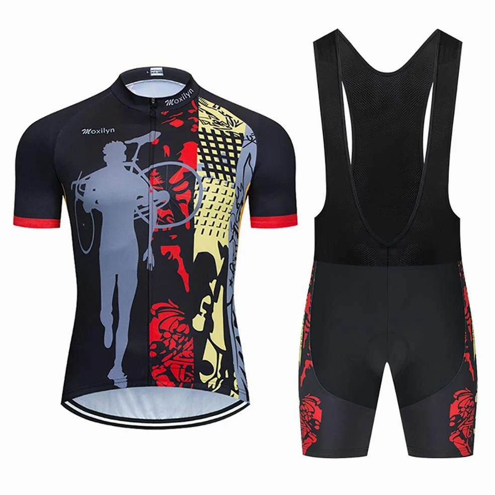 Ciclismo Maillot Hombres Verano Maillot MTB + Culotte Pantalones Cortos Bodies Ciclismo Ropa Maillot para Deportes al Aire Libre Ciclo Bicicleta