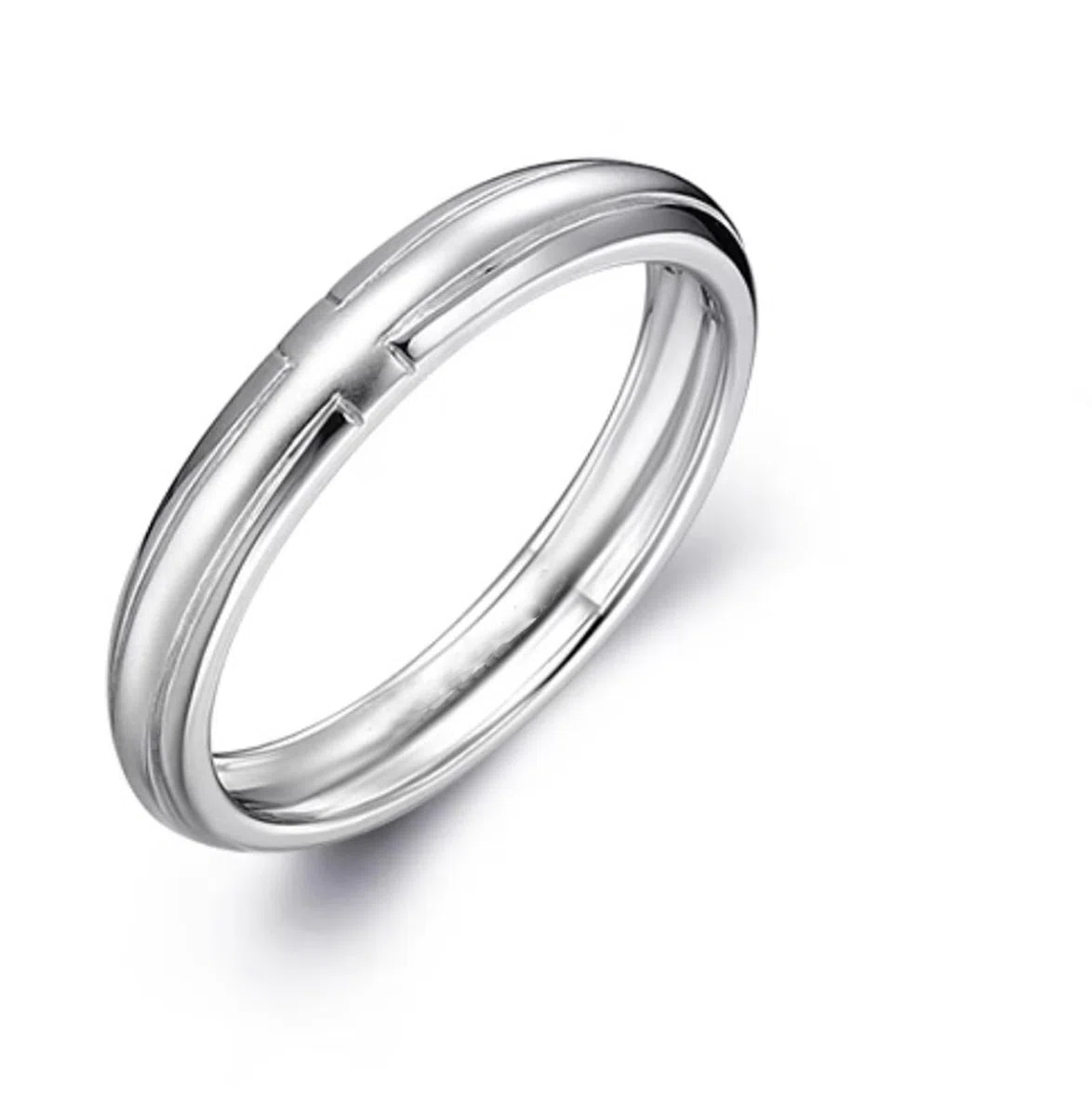 Alianzas de oro blanco con diamantes, simples anillos de boda de oro real para mujer
