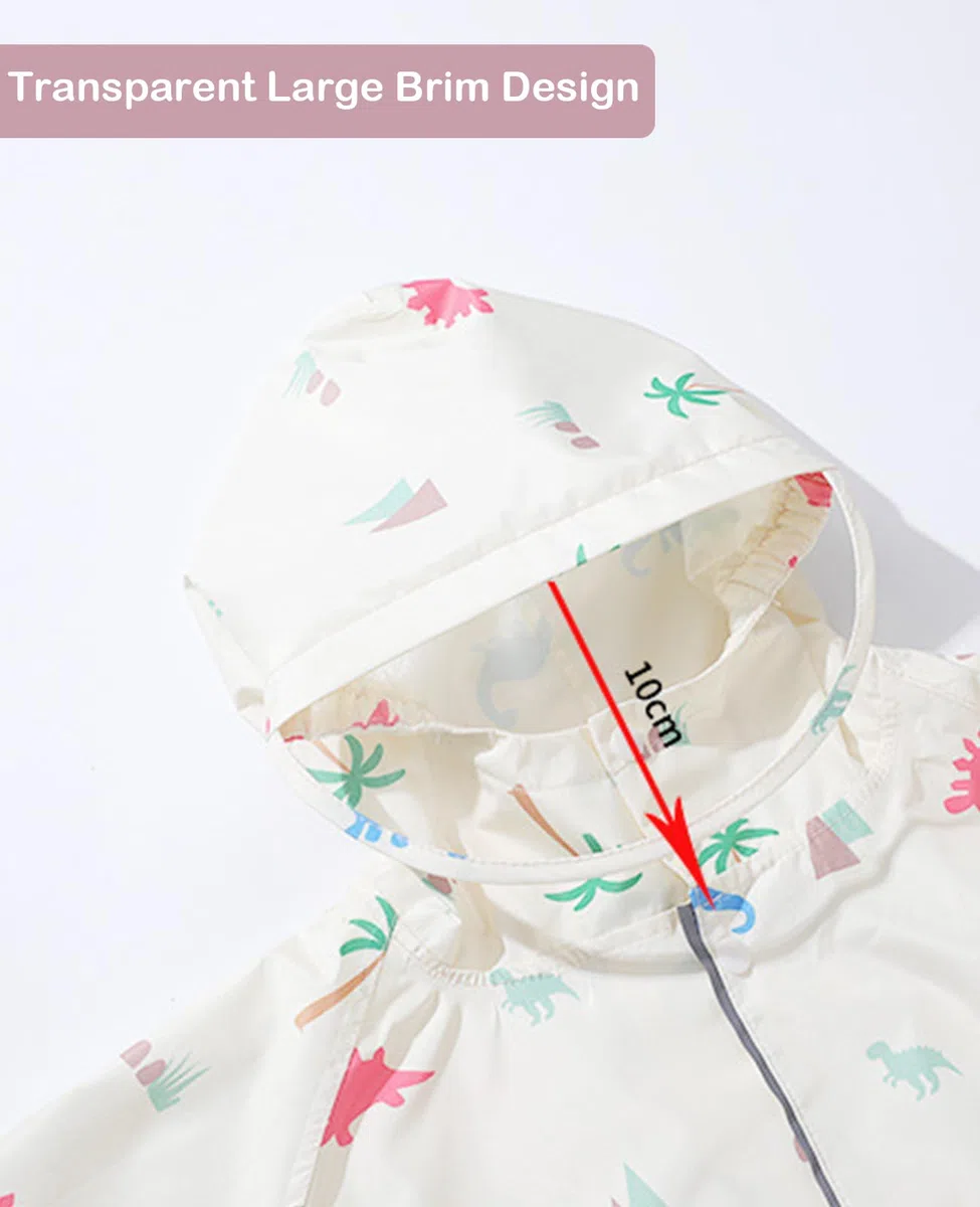 Chubasquero para niños y niñas, impermeable, poncho de lluvia, reutilizable, ropa ligera para exteriores