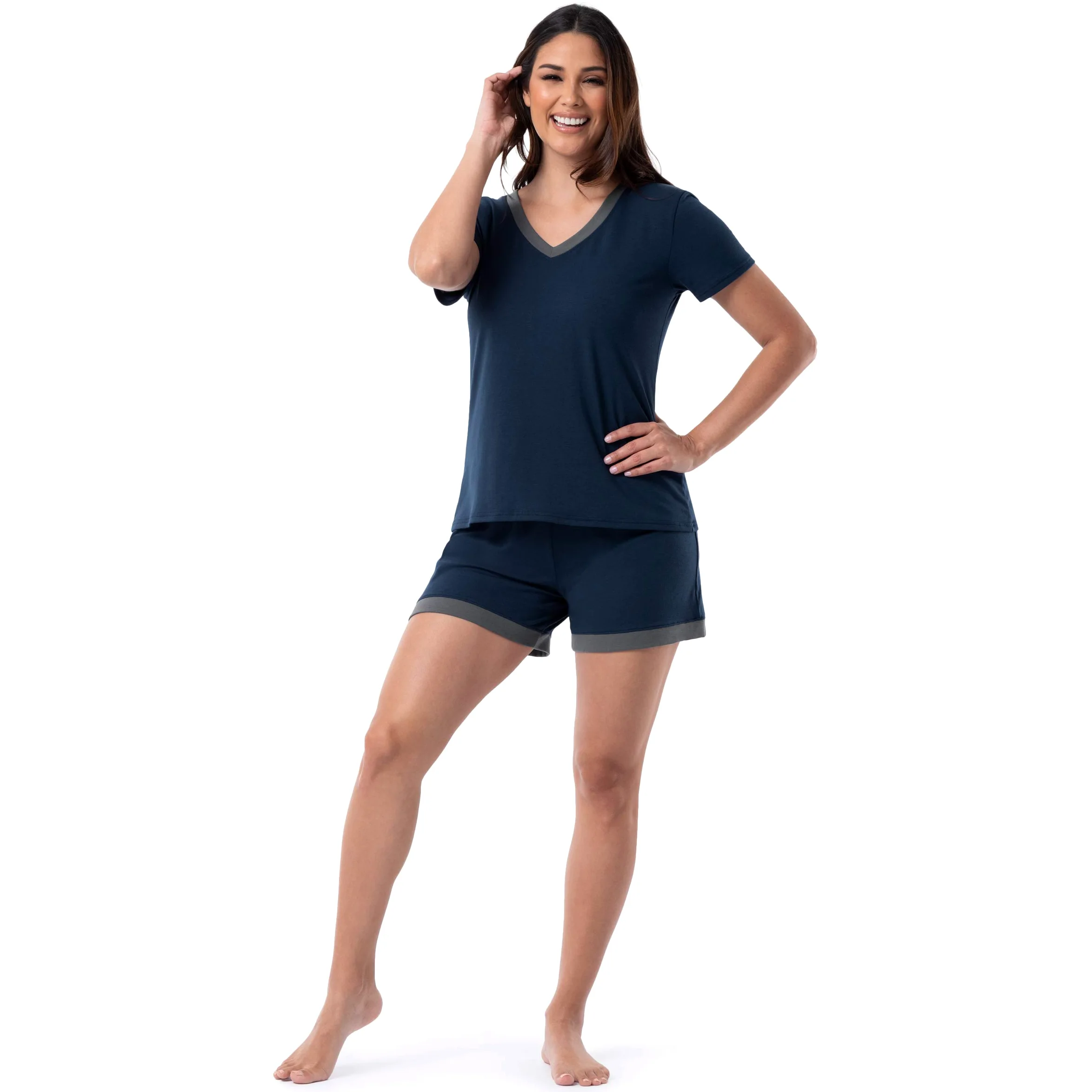 Fruit of the Loom Short Sleeve tee and Short 2 Piece Sleep Set Juego de Pijama Mujer