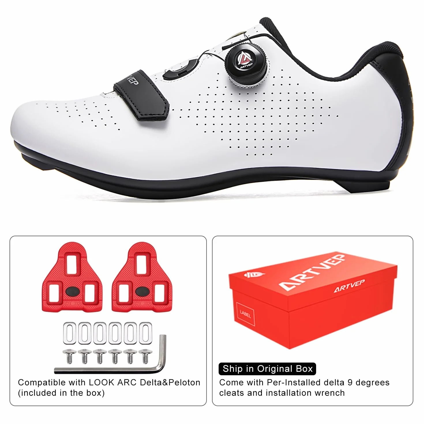 Mujer Zapatillas de Ciclismo para Hombre Zapatillas de Bicicleta de Carretera compatibles con Look SPD SPD-SL Delta Cleats Zapatillas de Bicicleta para Interiores Exteriores