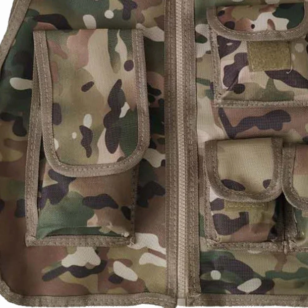 Chaleco Deportivo para Niños, Chaleco De Camuflaje, Chaleco Deportivo con Múltiples Bolsillos, Entrenamiento De Combate De Campo, Juegos Aire Libre