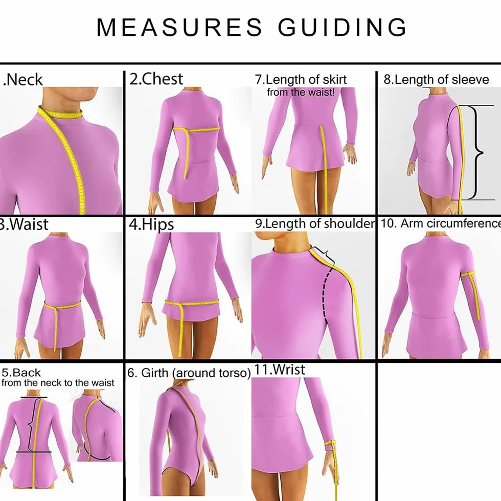 LIUHUO Vestido de patinaje artístico para niñas y mujeres, hecho a mano, con cristales de calidad, manga larga, transpirable