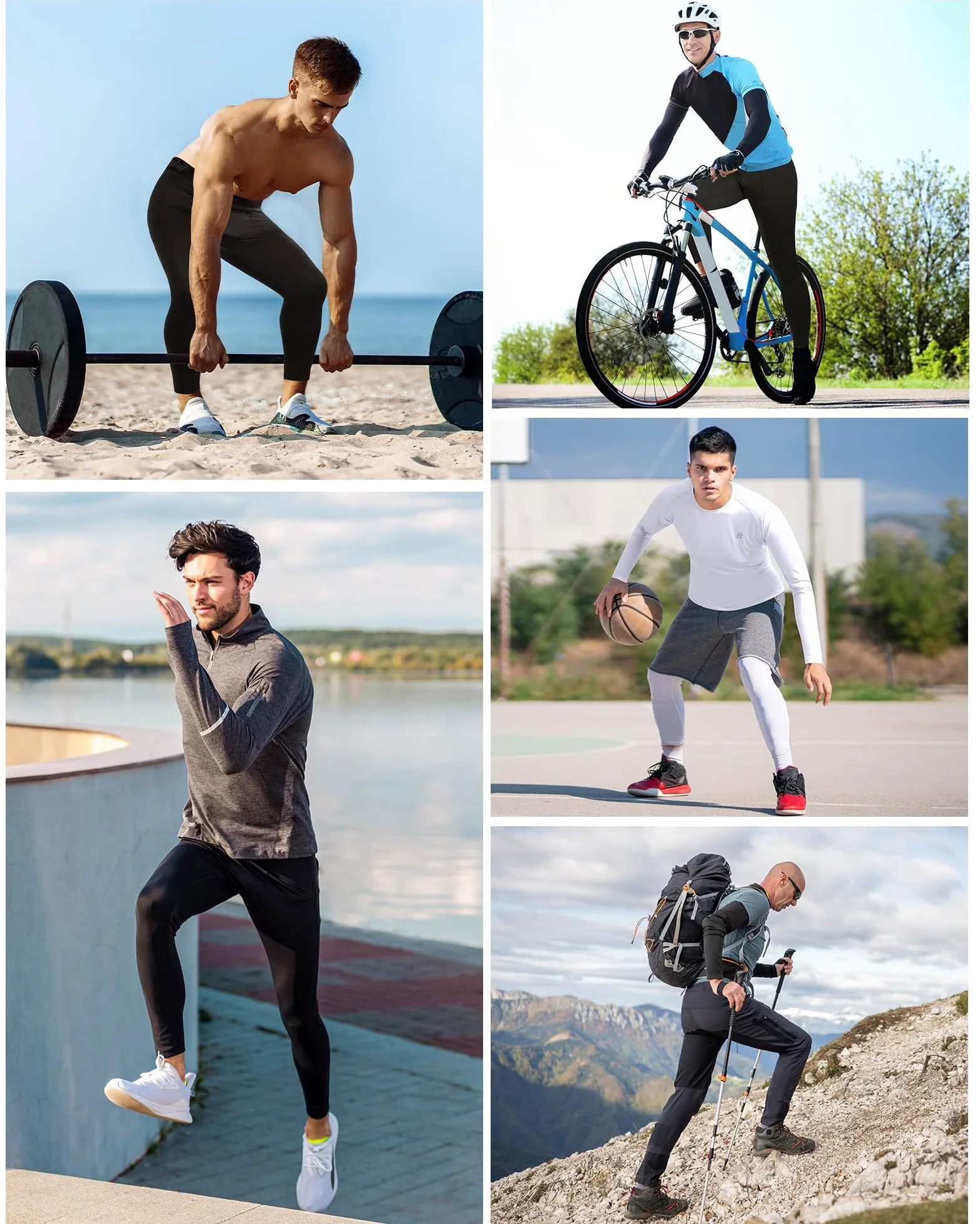 Runhit Compression Pants Men Leggings para Hombre