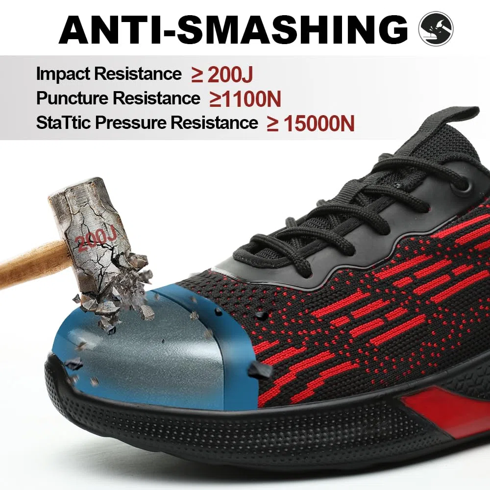 Zapatos de Seguridad para Hombre Mujer Zapatillas de Trabajo Ligero 36-46EU