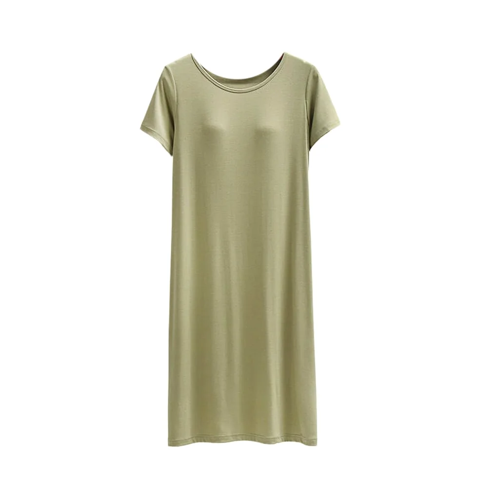 Camisón para Mujer - Camisones Modales De Verano para Mujer, Ropa De Dormir Informal con Relleno En El Pecho, Camisón Femenino, Vestido De Dormir para Primavera Y Verano