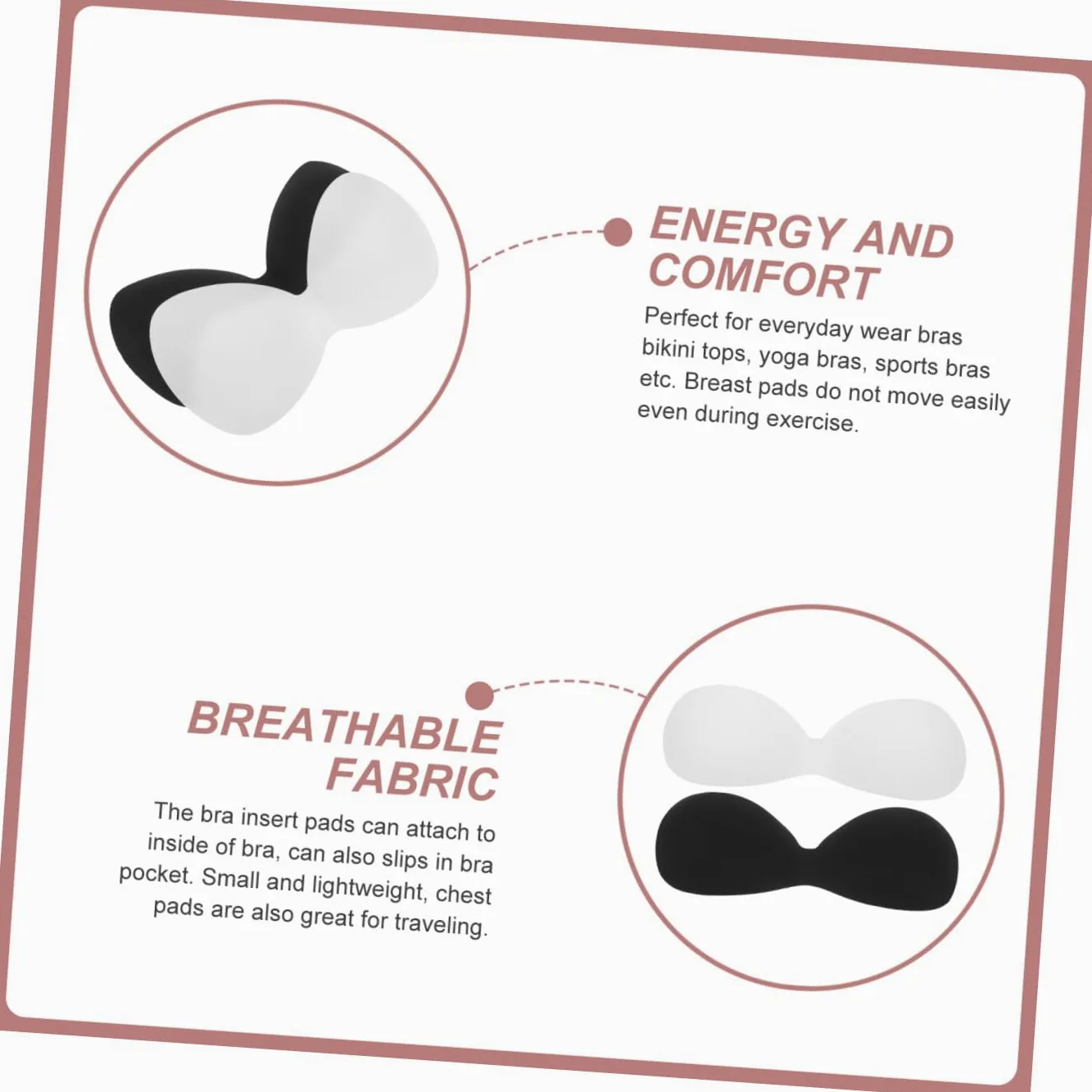 CALLARON Bralette Para Mujer Inserciones De Sujetador Adhesivas De Doble Cara Almohadillas Adhesivas Para Sujetador Sujetadores Deportivos Para Mujer Acolchado Nylon