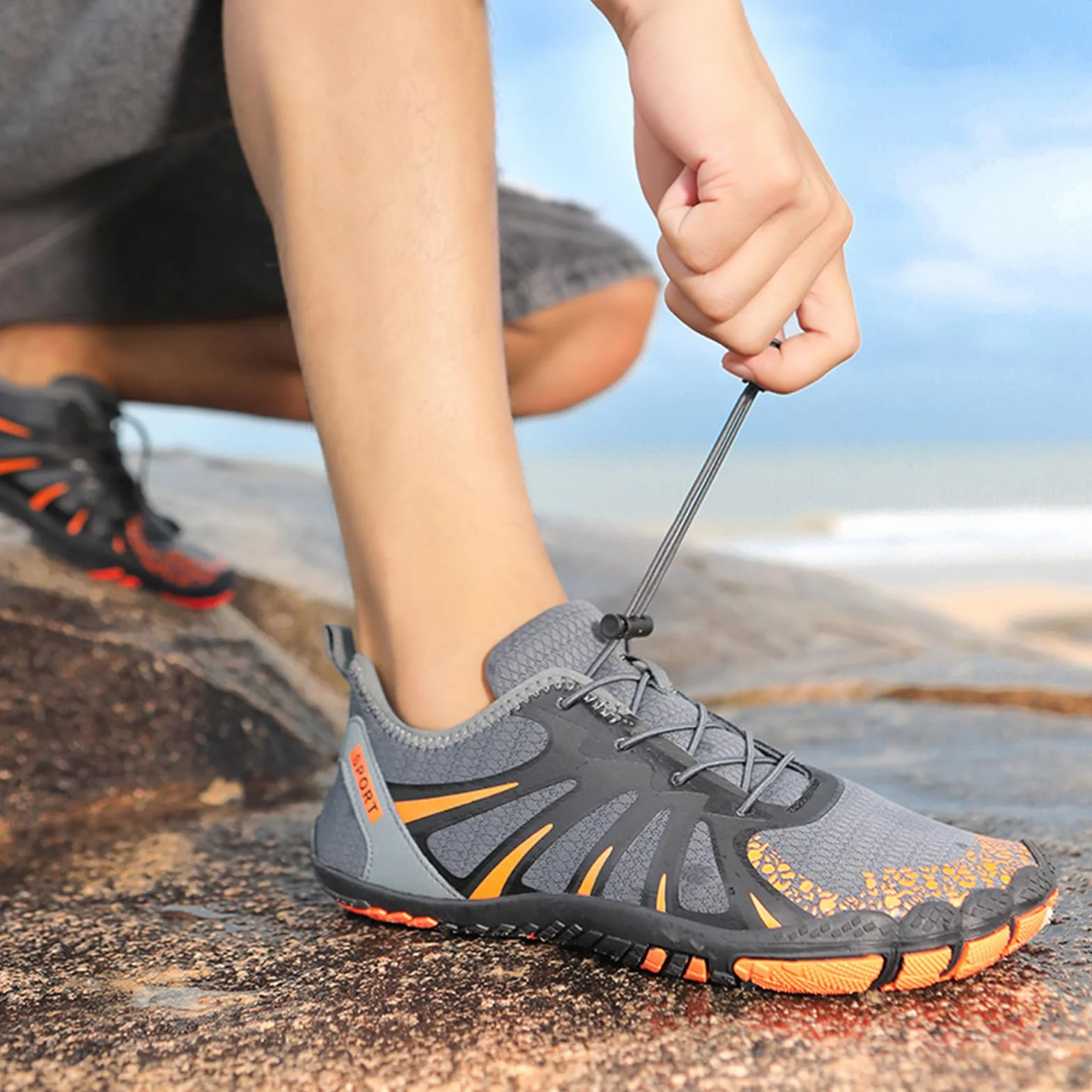 Surwin Escarpines Hombre Mujer Zapatillas Barefoot Minimalistas Trail Running Secado Rápido Zapatos de Agua