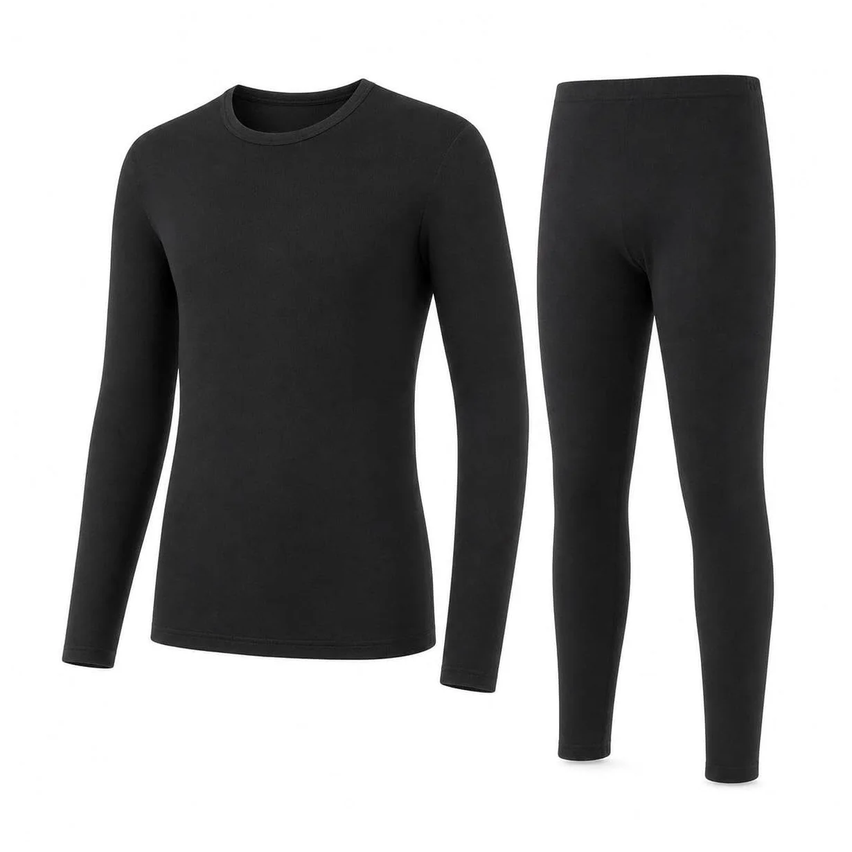Ropa Interior Térmica Hombre Sin, Tejido modal, antipilling - cuello redondo | larga larga | algodón, antibacteriano 10A, para Esquí