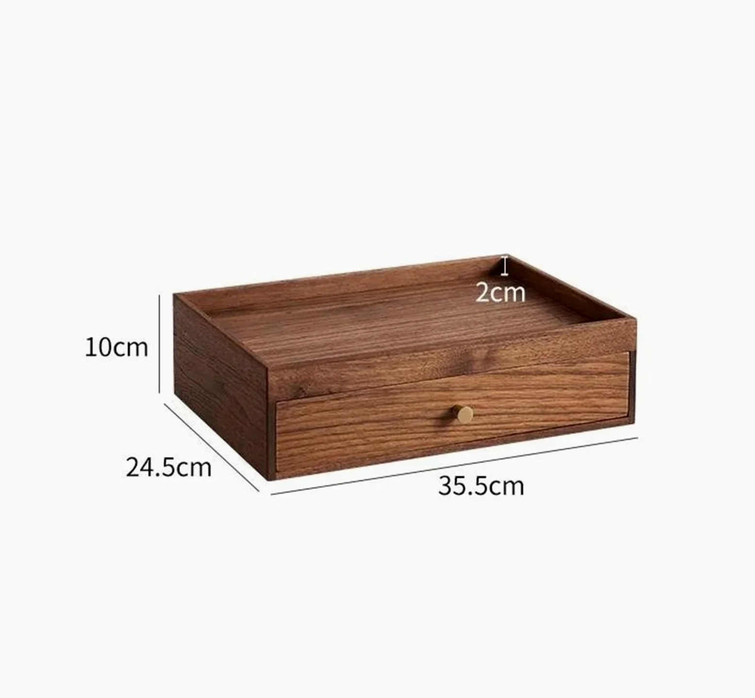 Collar Organizador Negocio de Madera sólida Caja de Almacenamiento de Almacenamiento de té Caja de Almacenamiento de Pastel de té con cajón