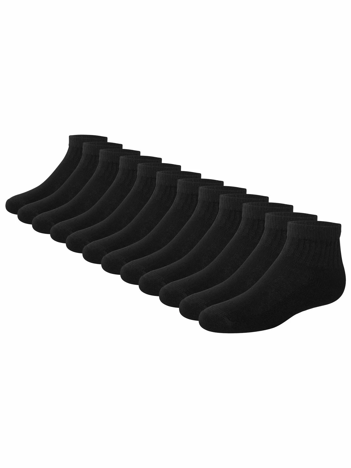 Hanes Big Boys' Classics Ankle Socks (Pack of 12)