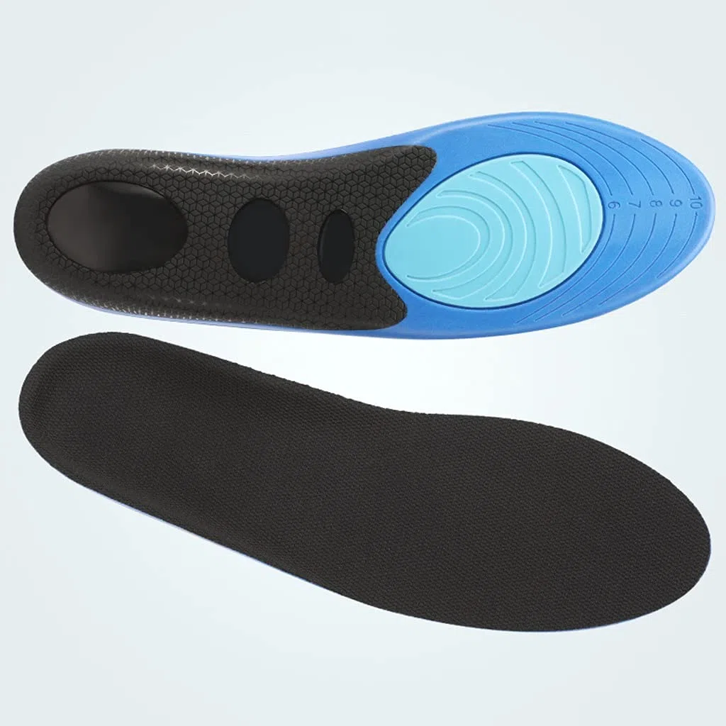 Sports Insoles Men's Shock Absorption Shock Absorption Air Cushion Sweat Absorption High Elasticity Comfortable Thick Basketball Shoe Insole (Color : Black, Size : 37-41)