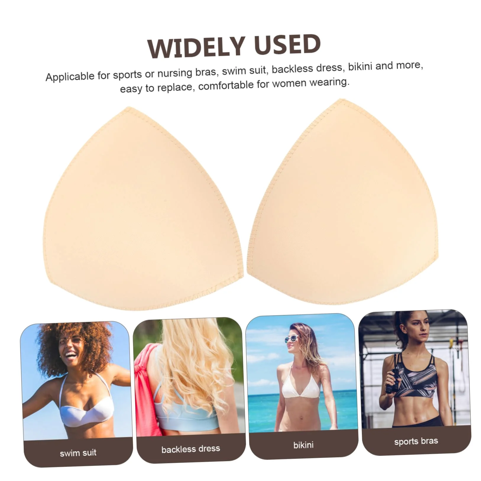 FOMIYES Almohadilla Para El Para Traje De Baño Insertos Extraíbles Relleno Para Realce Almohadillas De Sujetador Extraíbles Soporte Pequeño Cojín Acolchado De Algodón