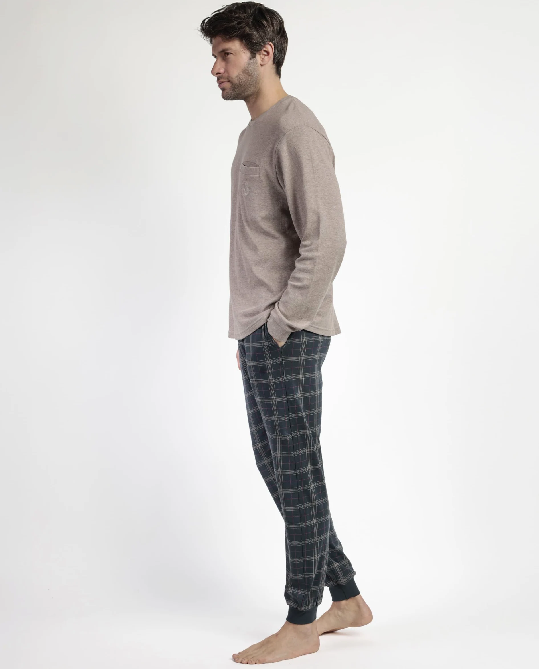 ADMAS Classic Pijama Manga Larga Cinnamon para Hombre