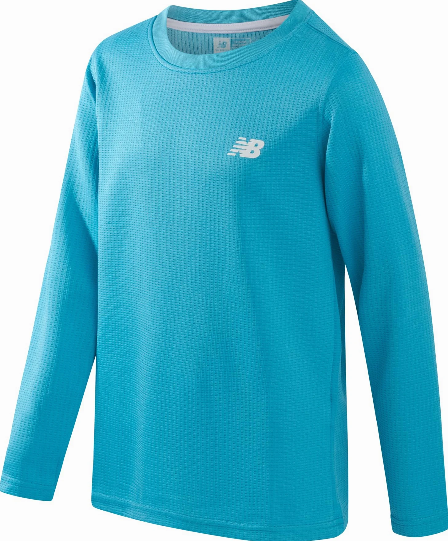 New Balance Boys' T-Shirt - Thermal Waffle Knit Long Sleeve Shirt (Size: 4-20), Size 14/16, Sky Blue