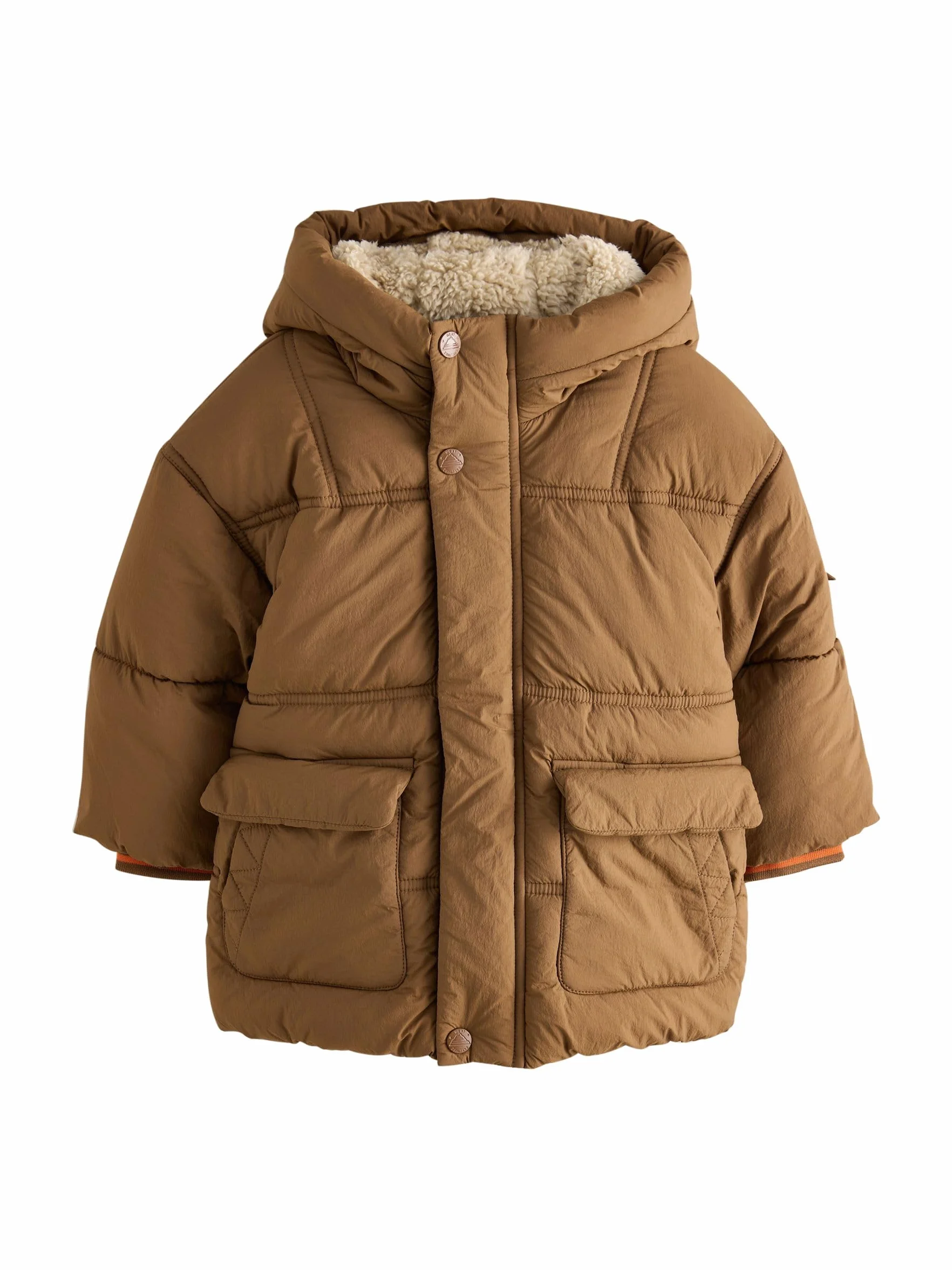 NEXT Niños Abrigo impermeable acolchado con forro de borreguito