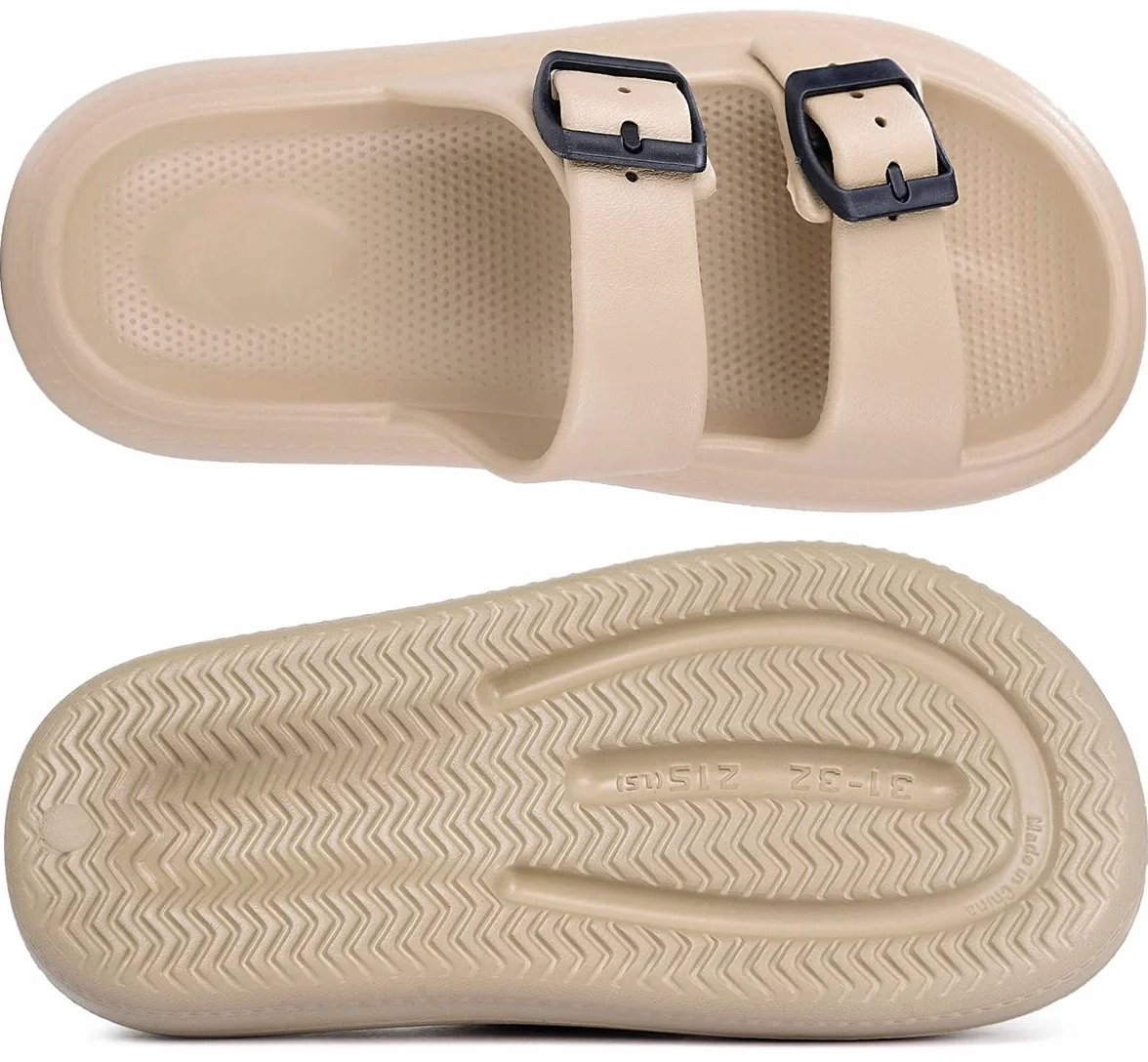Gaatpot Zapatilla de Baño Niños Niña Chanclas Zapatos de Playa y Piscina Ajustable Doble Hebilla Sandalias Antideslizantes