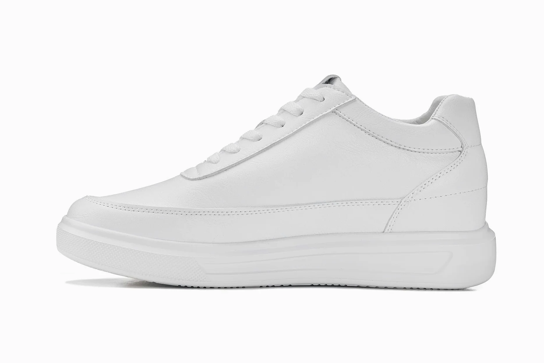 CALTO Zapatos de elevación invisibles para hombre con aumento de altura, ultraligeros, con cordones, de punto, deportivos, 7,1 cm más altos