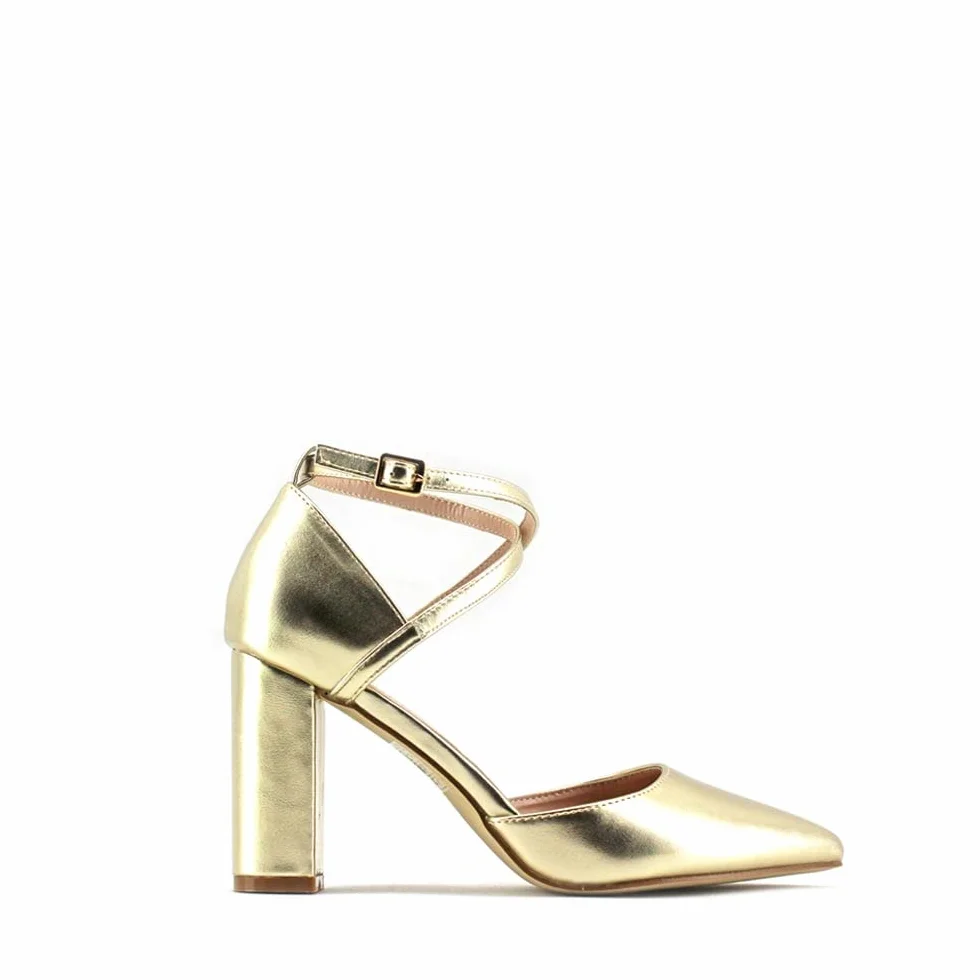 MODELISA Zapatos De Tacón Ancho Salón PU Fiesta Boda Mujer