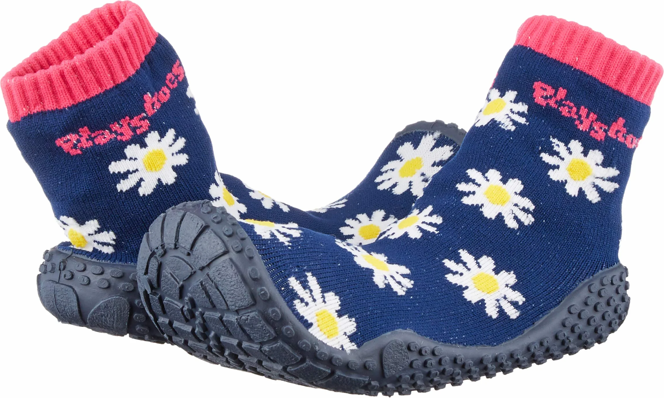 Playshoes Calcetines de Playa con protección UV Flor de Margarita, Zapatos de Agua Unisex niños, Azul Oscuro (Dark Blue), 28/29 EU