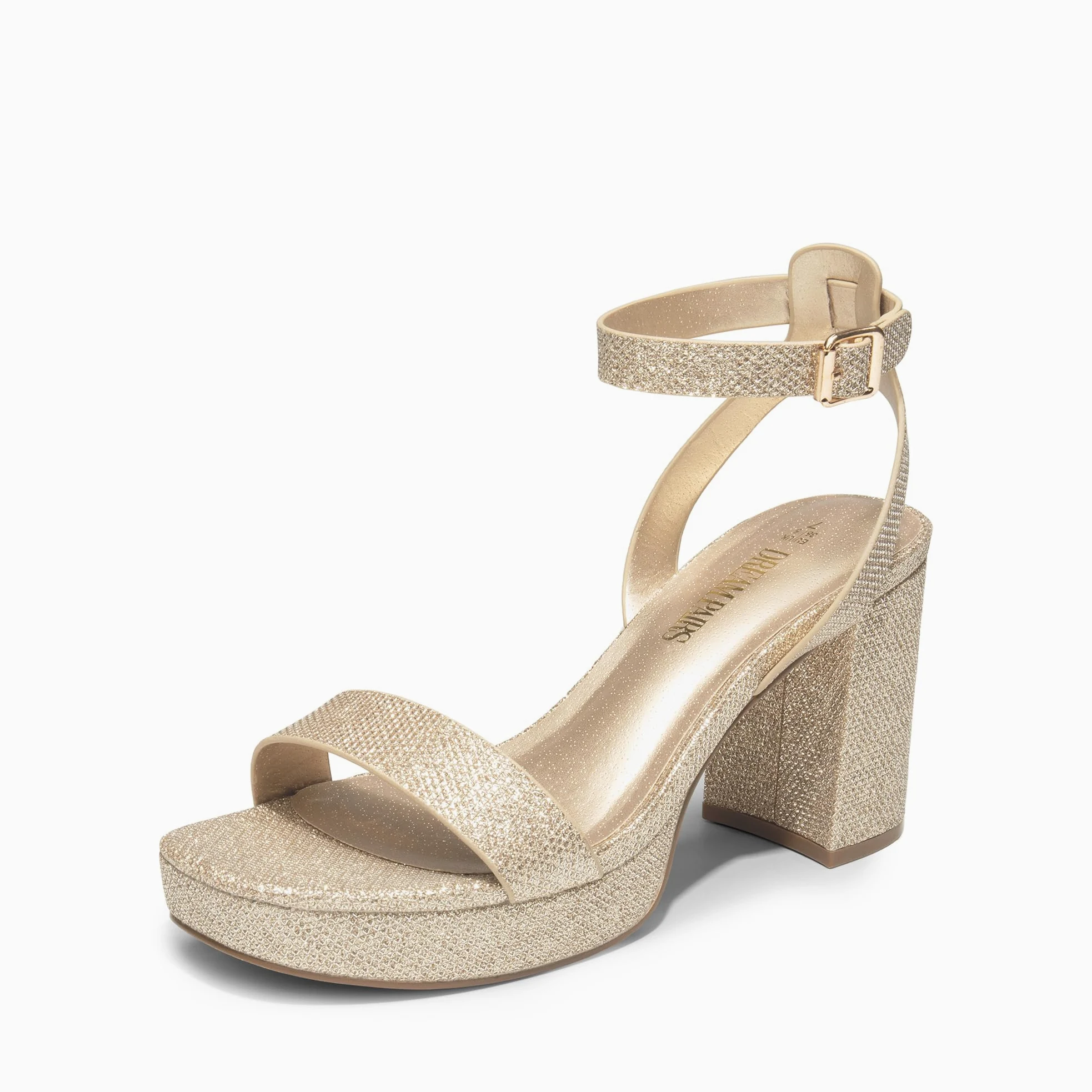 DREAM PAIRS Tacones de plataforma para mujer, de bloque alto, gruesos, puntera abierta, correa al tobillo, tacones a la moda, boda, fiesta, noche, baile, vestido de baile, sandalias de tacón