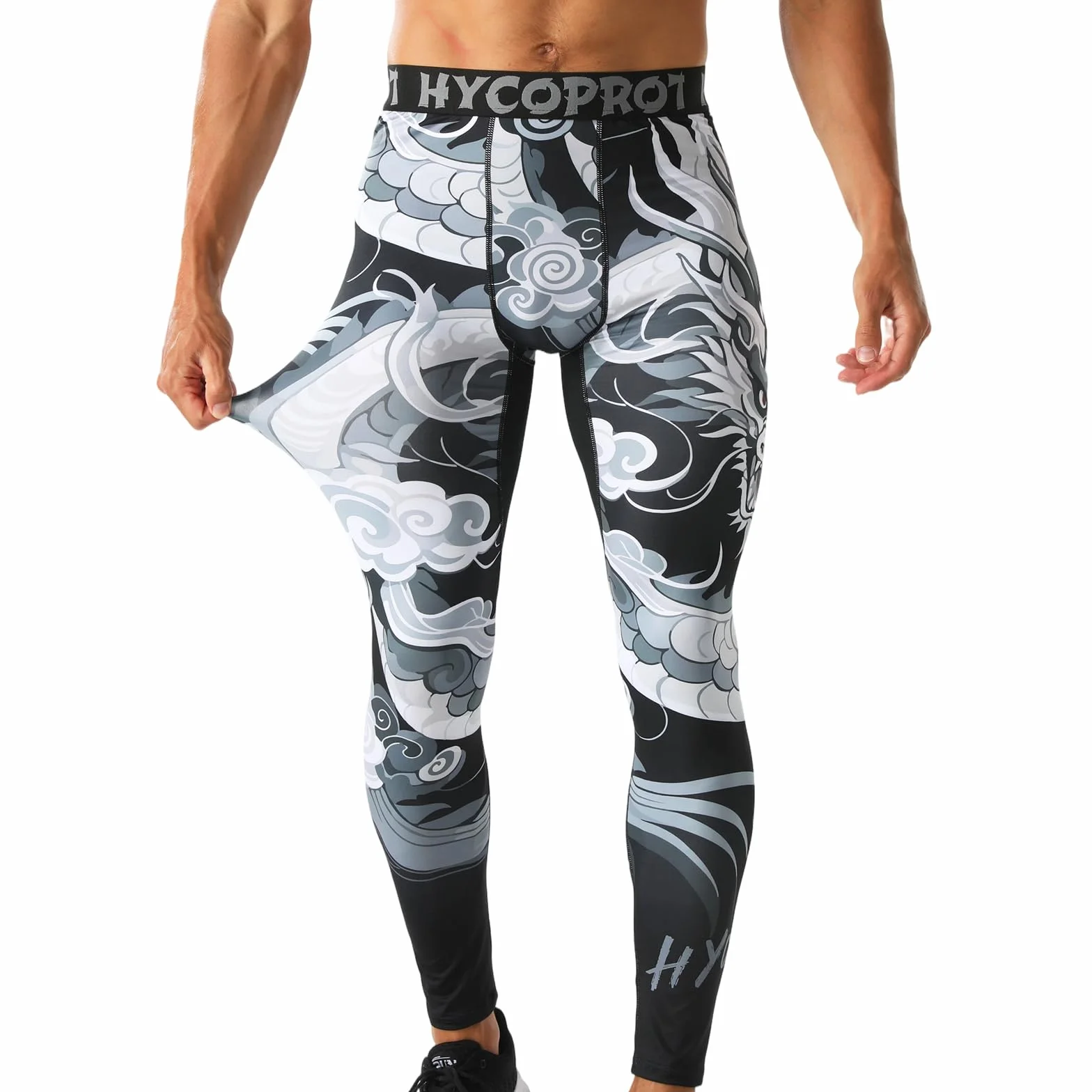 HYCOPROT Pantalones de Compresión para Hombre Mallas Deportivos Secado Rápido Leggings Entrenamiento