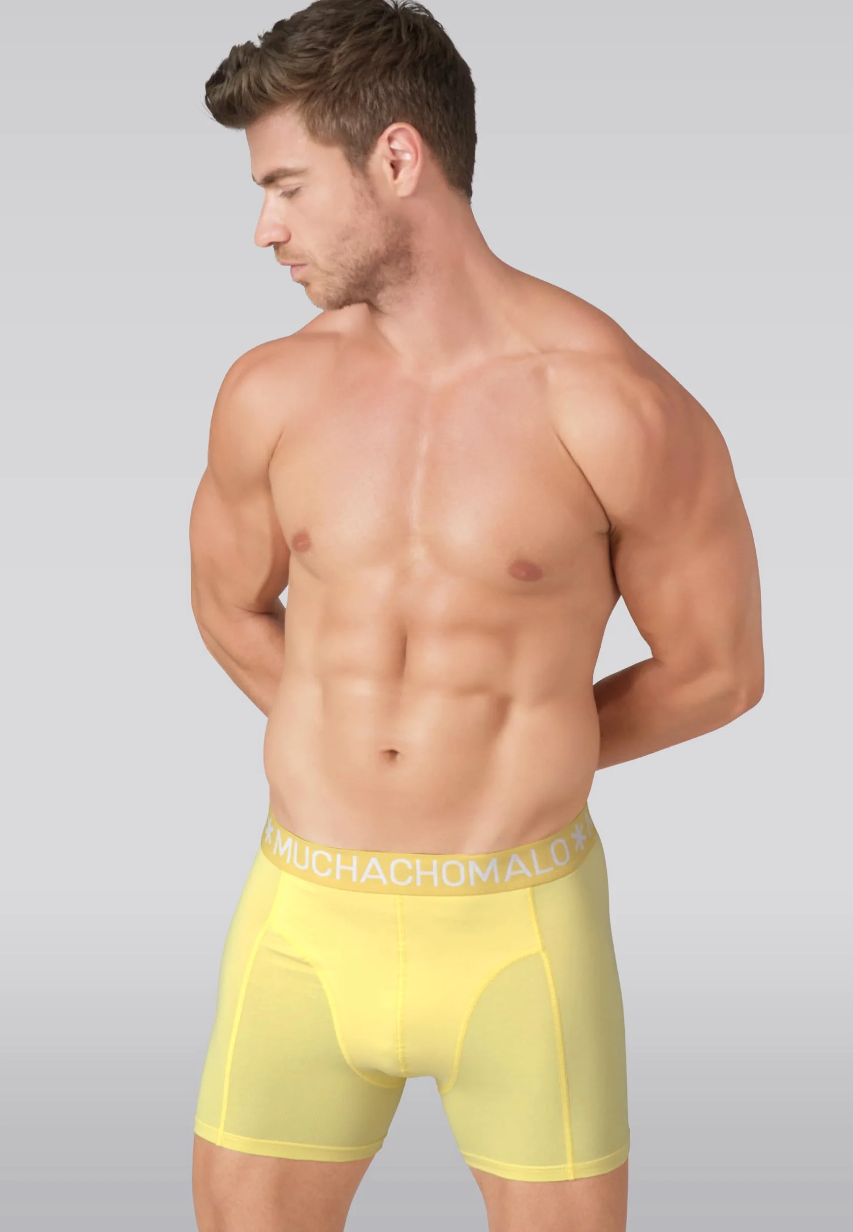 Muchachomalo Calzoncillos para Hombre, Ropa Interior Lisa de Algodón para Hombre, Pack de 7 Unidades, Bóxers Lisos de Corte Clásico con Cintura Elástica