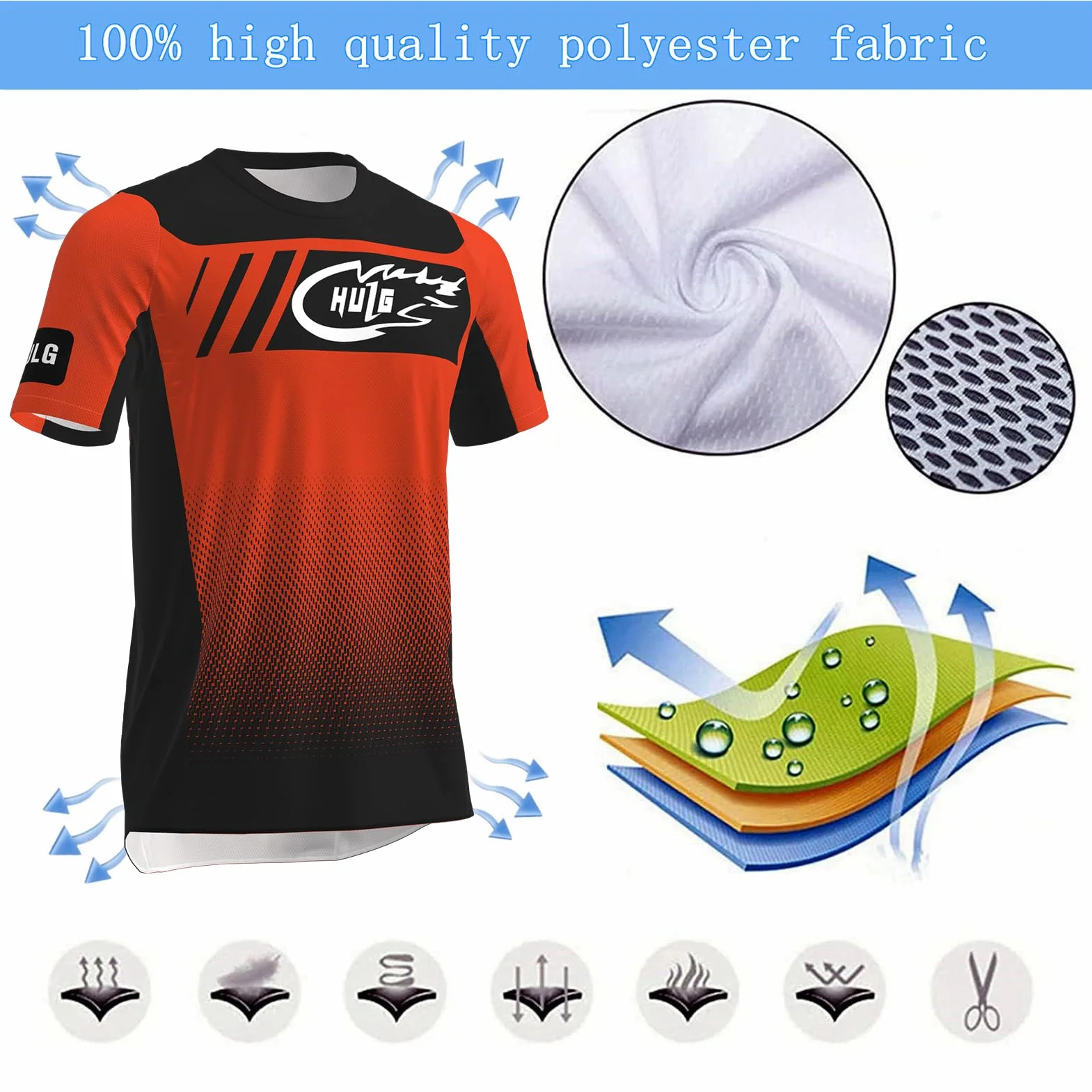 Jersey de MTB, Camisetas de Ciclismo Masculino, Camiseta MTB de Manga Corta para Hombres, ciclos de Ciclismo para Hombres, Camisa de Motocross, Camiseta BMX