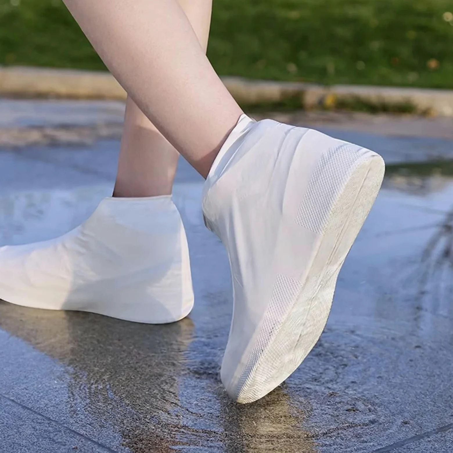 5 pares de cubiertas for zapatos for caminar, protectores impermeables for, cubierta for for la lluvia, botas gruesas reutilizables for exteriores para Protección