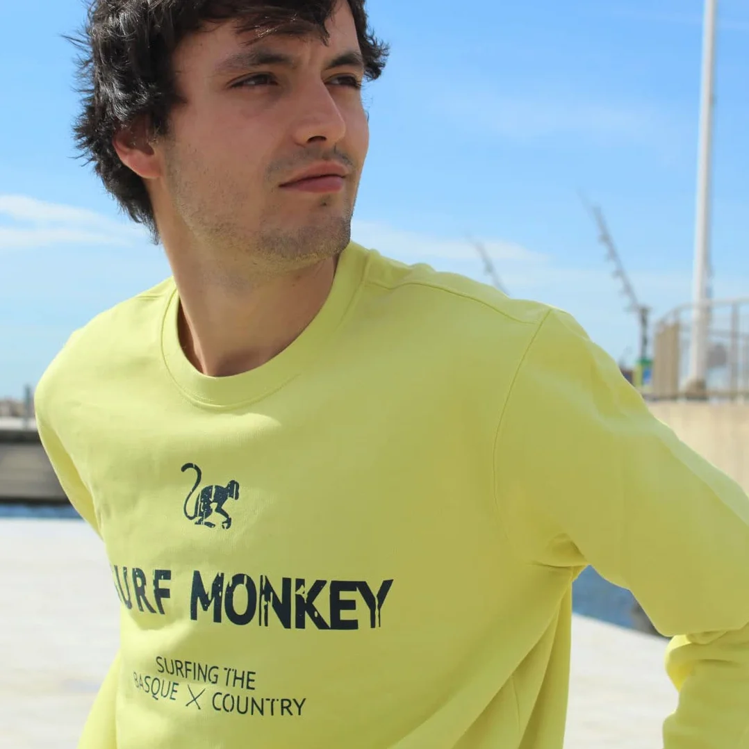Sudadera clásica de Cuello Redondo para Hombre/Mujer - Sudadera Algodón Orgánico Surf Monkey