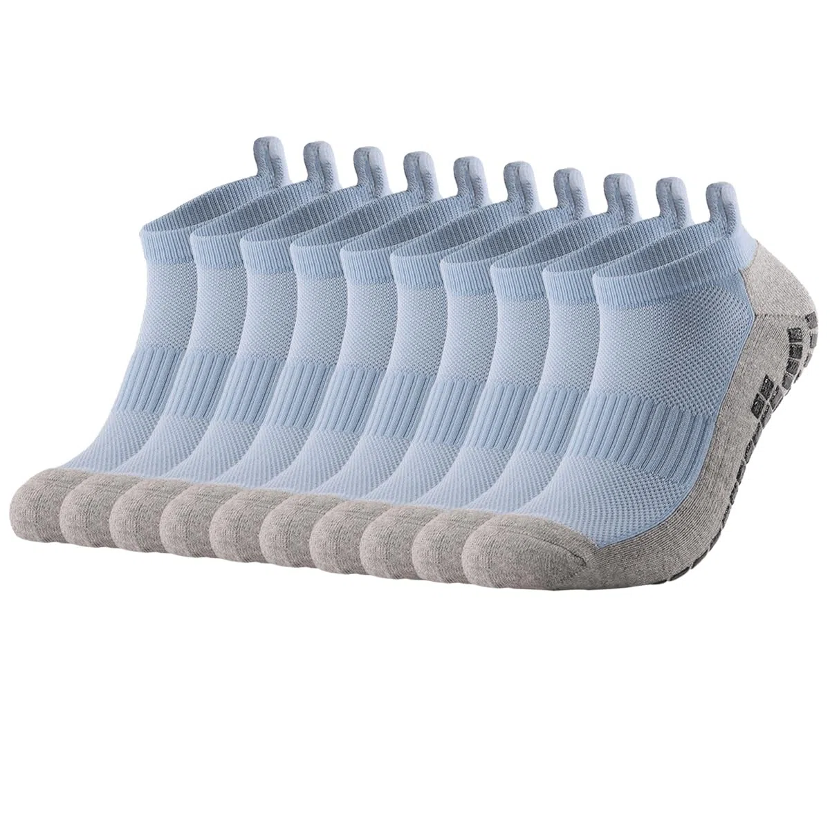 Calcetines de compresión de tobillo para hombres y mujeres, 2/4/6 pares, calcetines de compresión de corte bajo con soporte de tobillo, azul cielo, 10 pares, 10 Pairs Sky Blue, 9-12