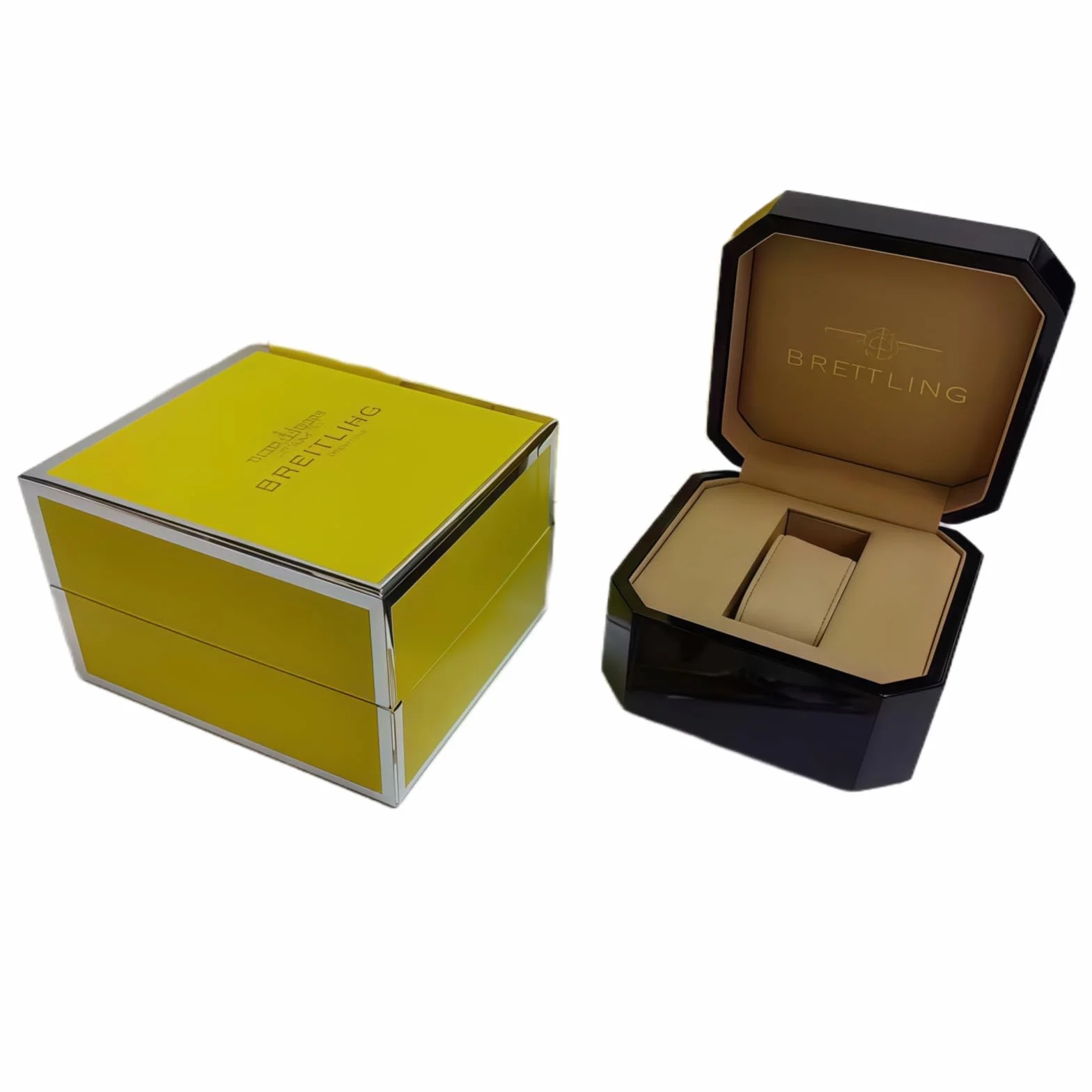 Caja Reloj Universal Exterior Negro Alto Brillo Protector Almacenamiento para Breitling