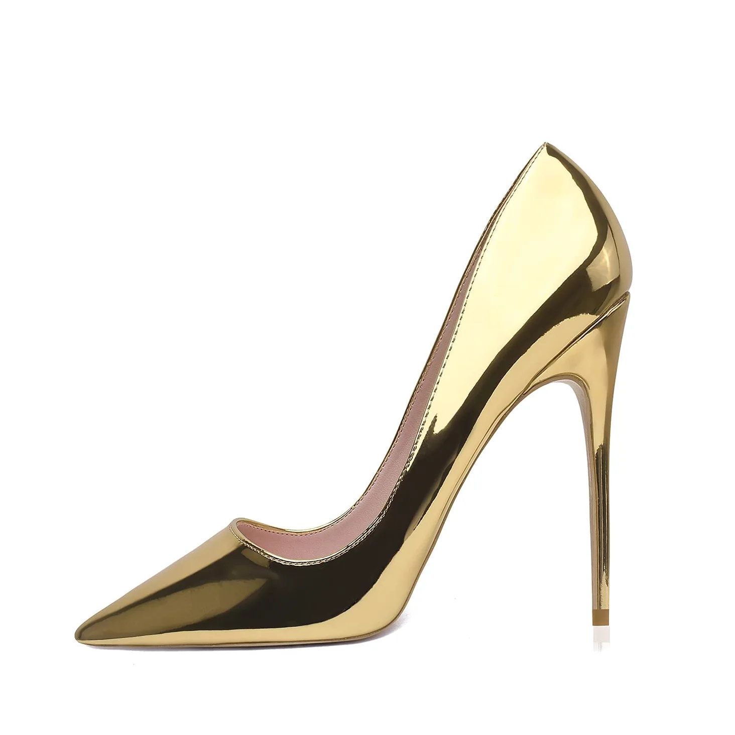 Zhabtuc Mujer Zapatos de Tacón 12 CM Sexy Stilettos con Punta Aguda Cerrada Tacón de Aguja para Fiestas, Bodas