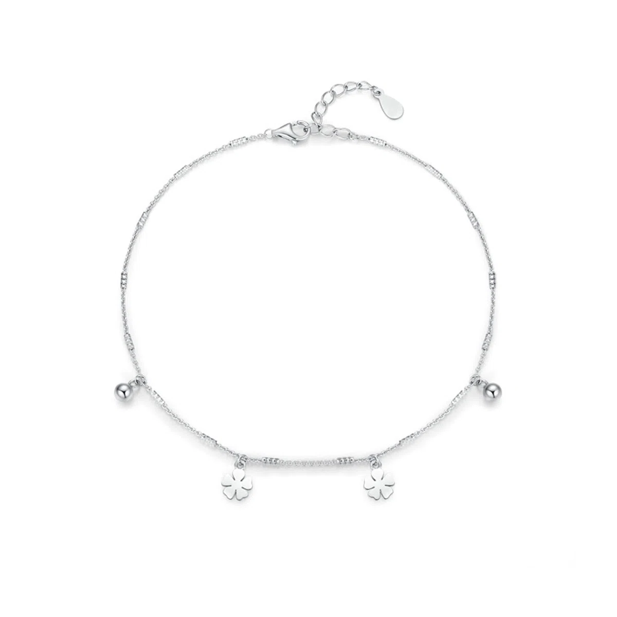 Pulsera de novia para el día de la boda, sin colgante de flor de piedras preciosas para mujer, oro blanco de 9 quilates, 14 quilates y 18 quilates