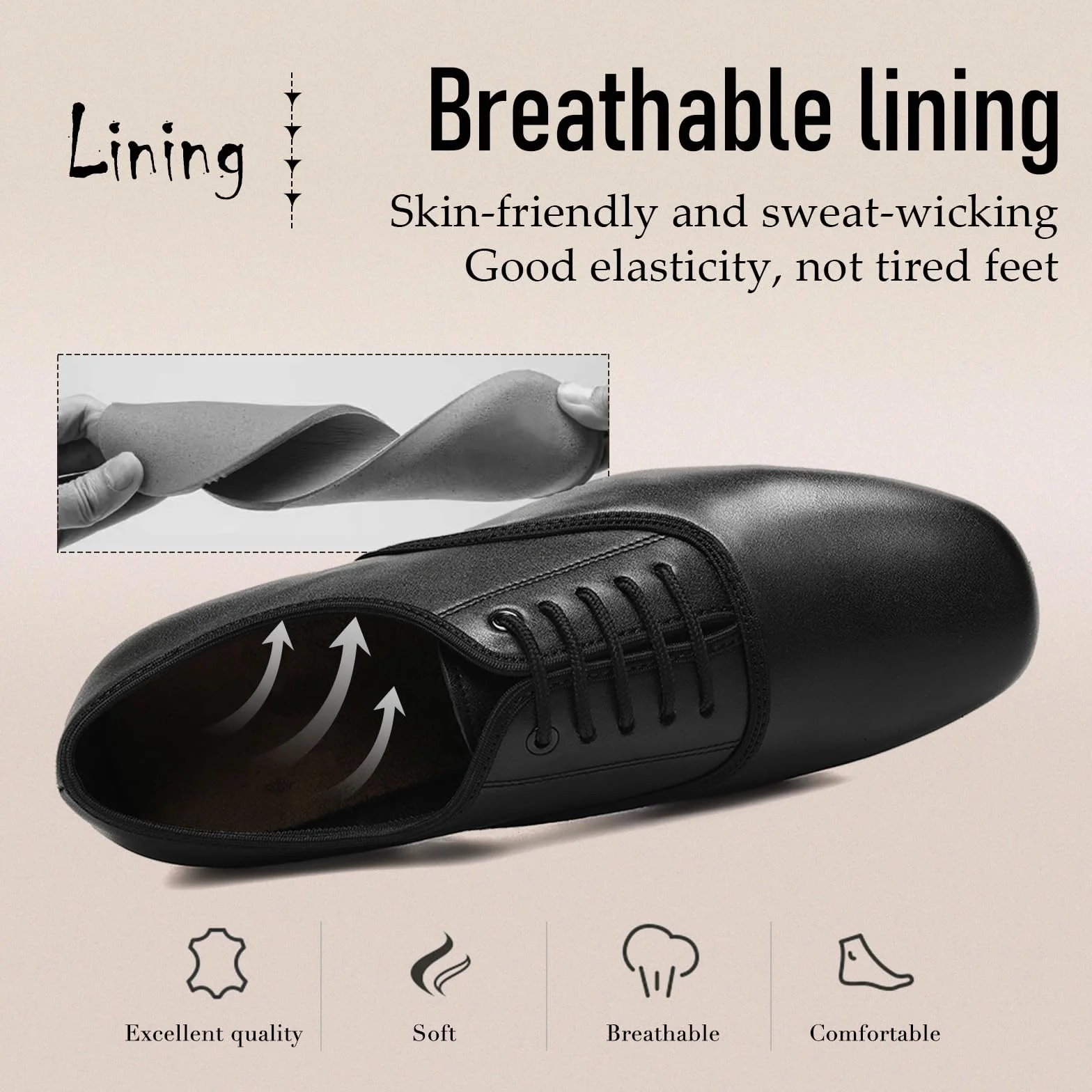 Zapatos de Baile Latino Hombre con Cordones Moderno de tacón bajo Tango práctic de salón,Modelo-PUNMD