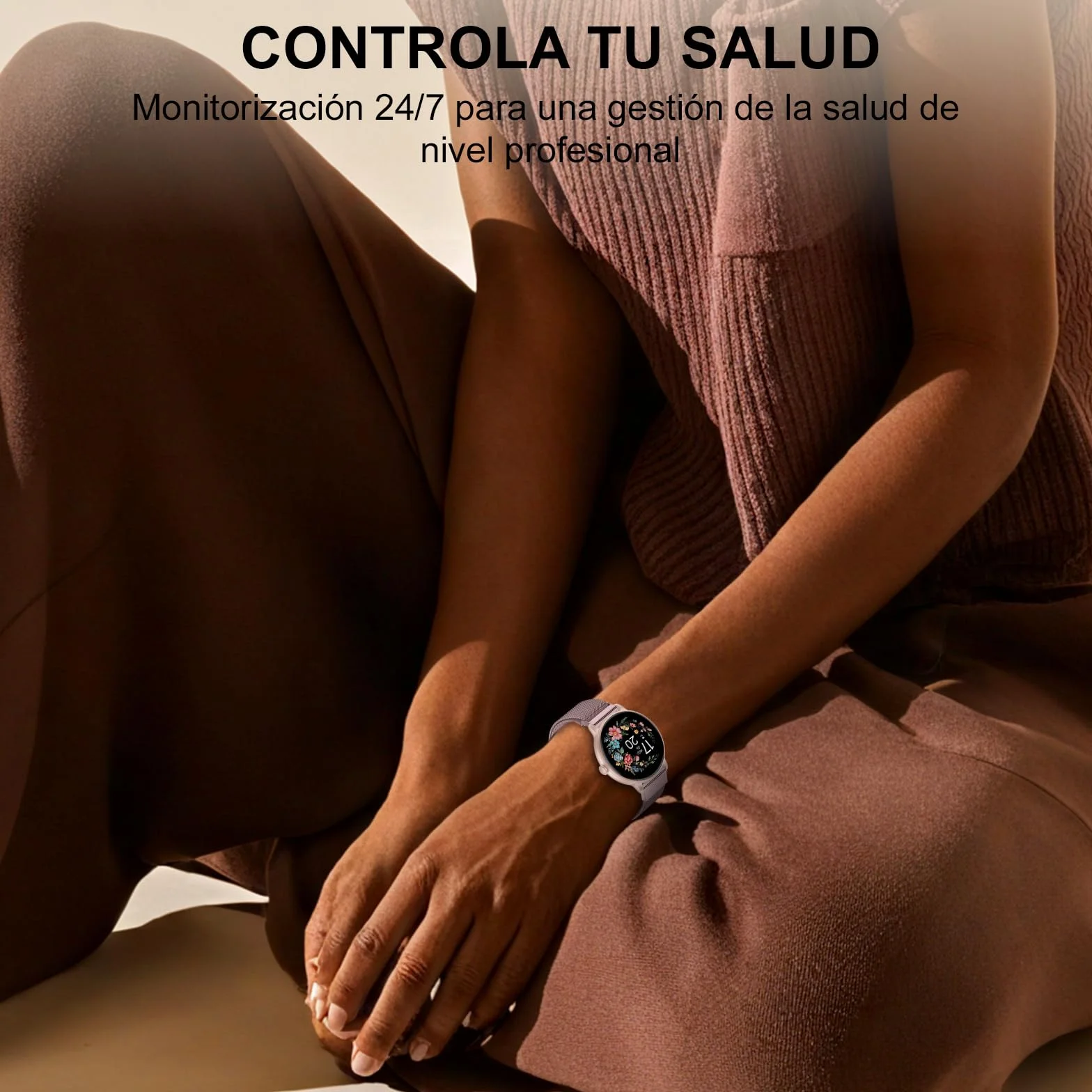AcclaFit Reloj Inteligente Mujer Hombre, 1.85" Smartwatch con Llamadas Bluetooth, 140+ Modos Deportivos con SpO2/Pulsómetro/Monitor de Sueño/Podómetro, Impermeable IP68 para Android iOS