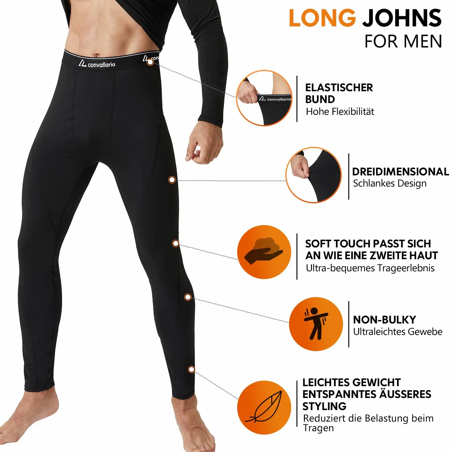 CL convallaria Ropa Termica Hombre Frio Conjunto Termico Hombre Ropa Interior Térmica Hombre Medias Termicas Hombre Invierno