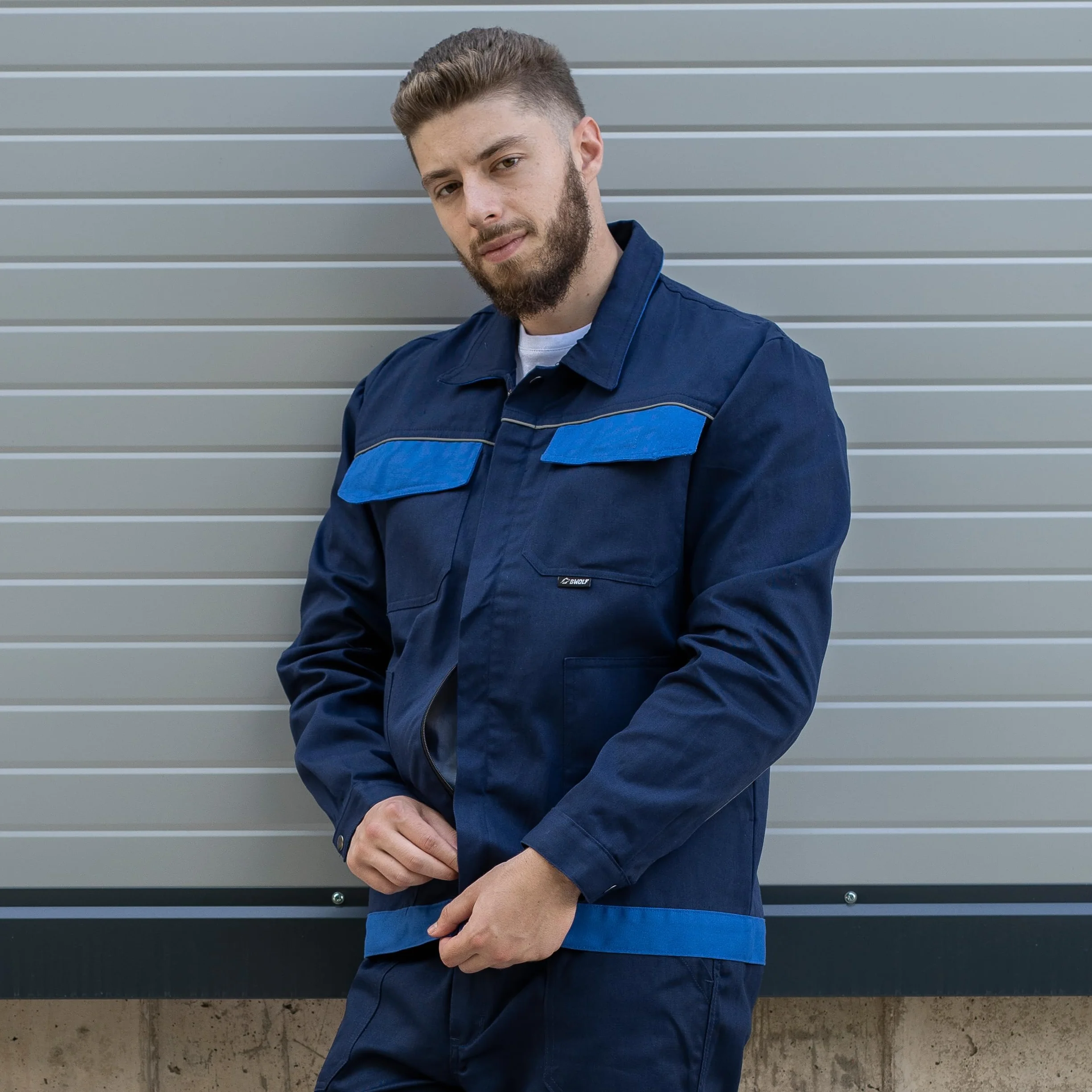 BWOLF ARES 100% Algodón Chaqueta de trabajo hombre - Chaquetas de Trabajo de Algodón para Hombre