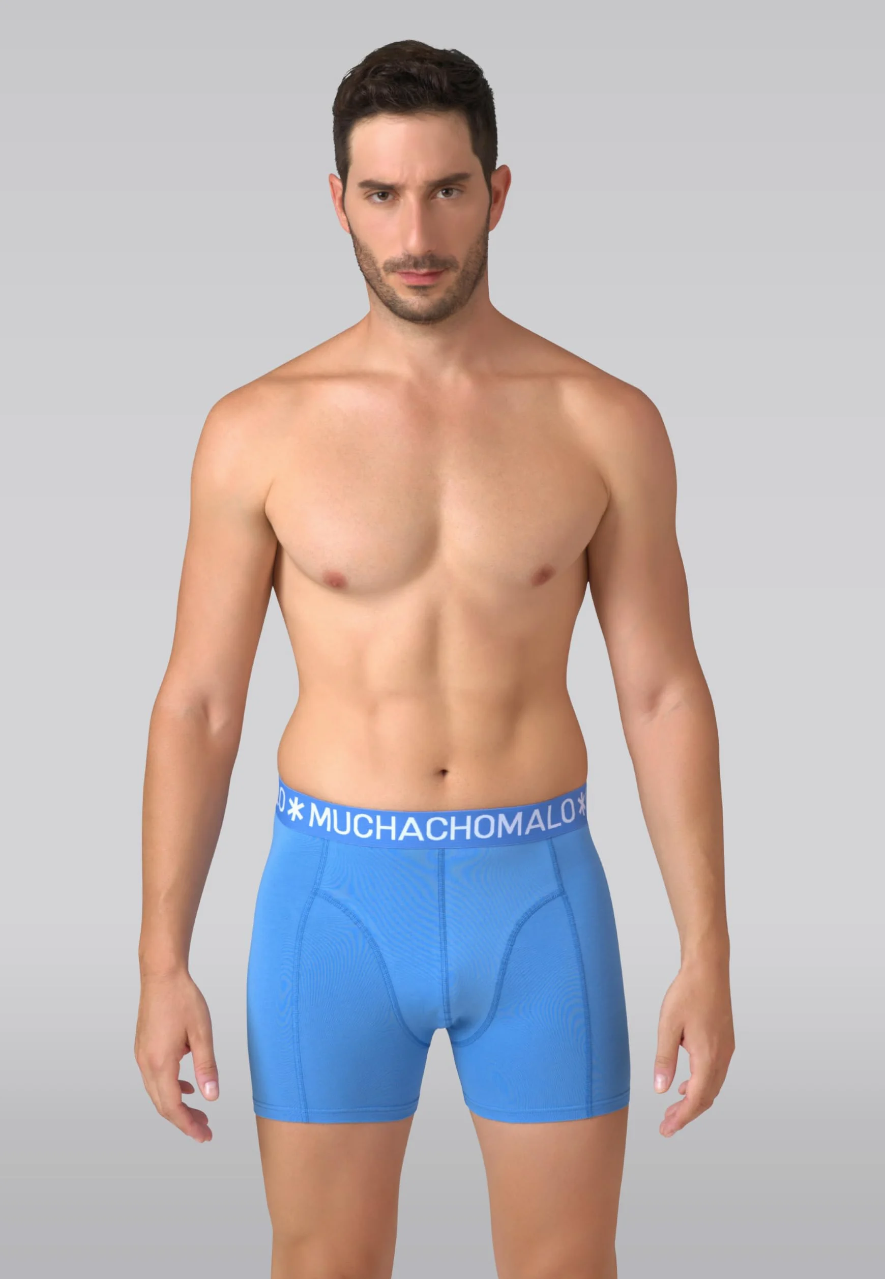 Muchachomalo Calzoncillos para Hombre, Ropa Interior Lisa de Algodón para Hombre, Pack de 4 Unidades, Bóxers Lisos de Corte Clásico con Cintura Elástica
