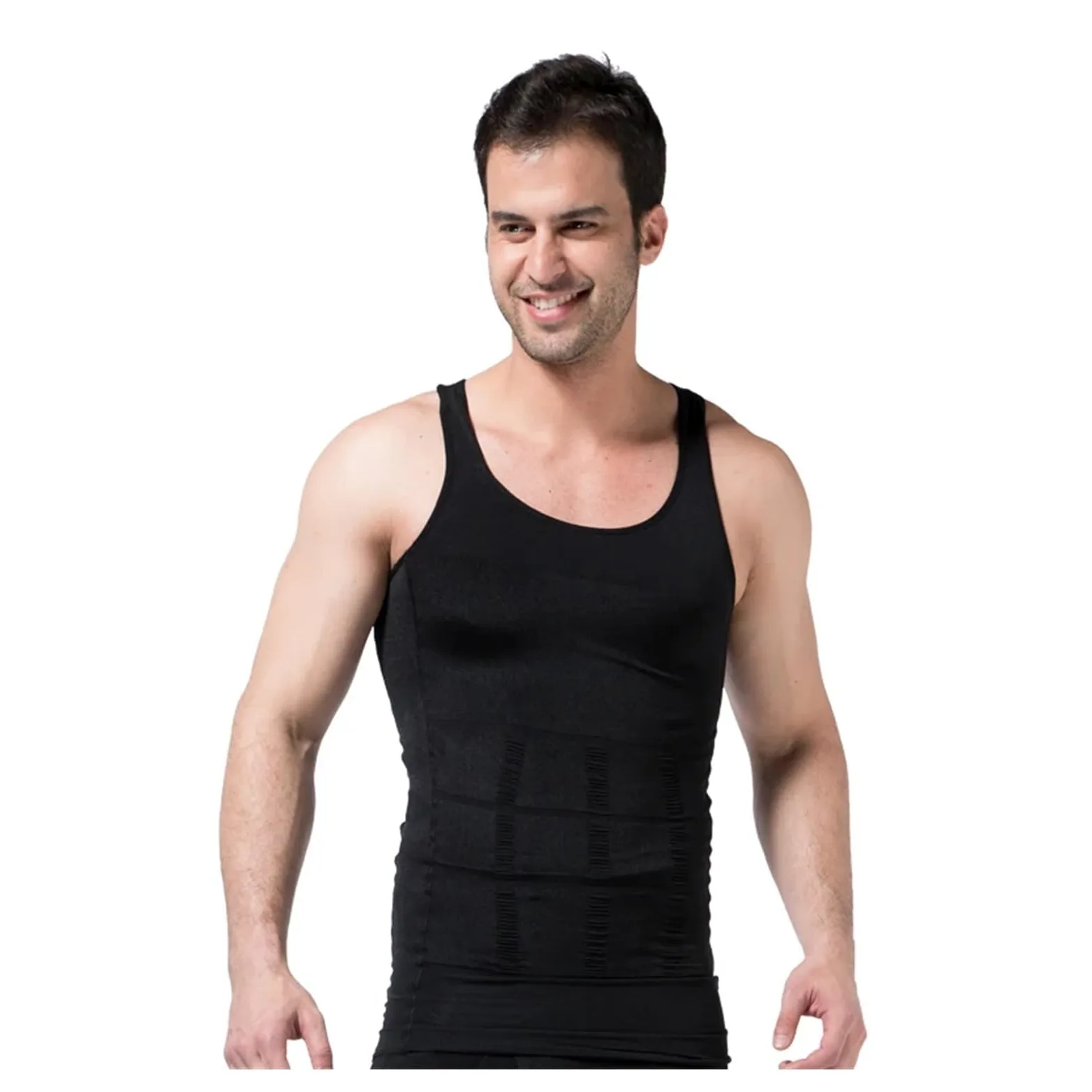 Camiseta CompresióN Hombre 2 uds., ropa moldeadora de cuerpo adelgazante for hombre, corsé, chaleco, camisa de compresión for barriga, Fitness, faja, ropa interior, Control, chaleco deportivo de cintu