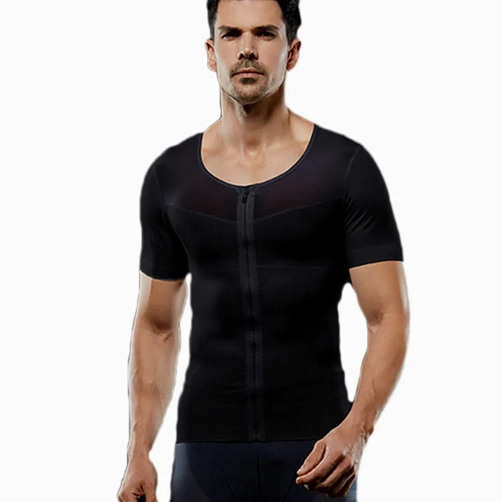 Hombre Waist Trainer Camiseta Reductora Moldeador Adelgazante Reductora Compresion Elástica de Ropa Interior