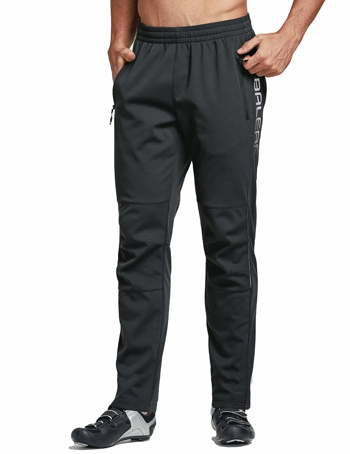 baleaf Pantalones de Ciclismo para Hombre Forro Polar Impermeables Resistentes al Viento Aislados
