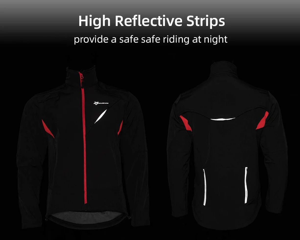 ROCKBROS Chaqueta Ciclismo Invierno Forro Polar Antiviento Térmico Hombre Mujer