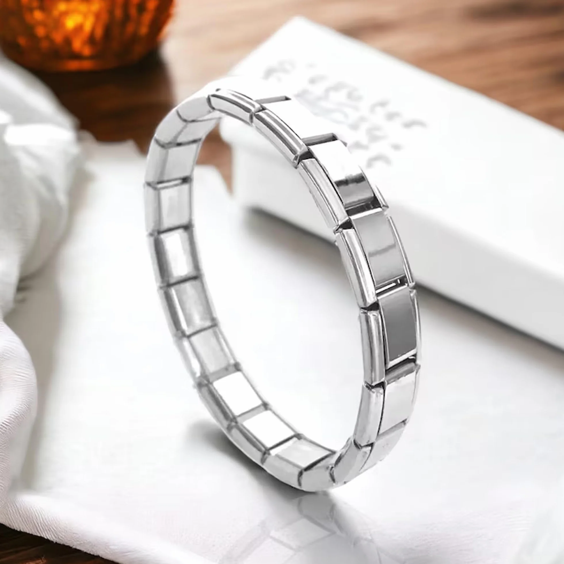 Quiges Dije Acero Inoxidable Link 9mm compatible con pulseras del estilo de Nomination #629